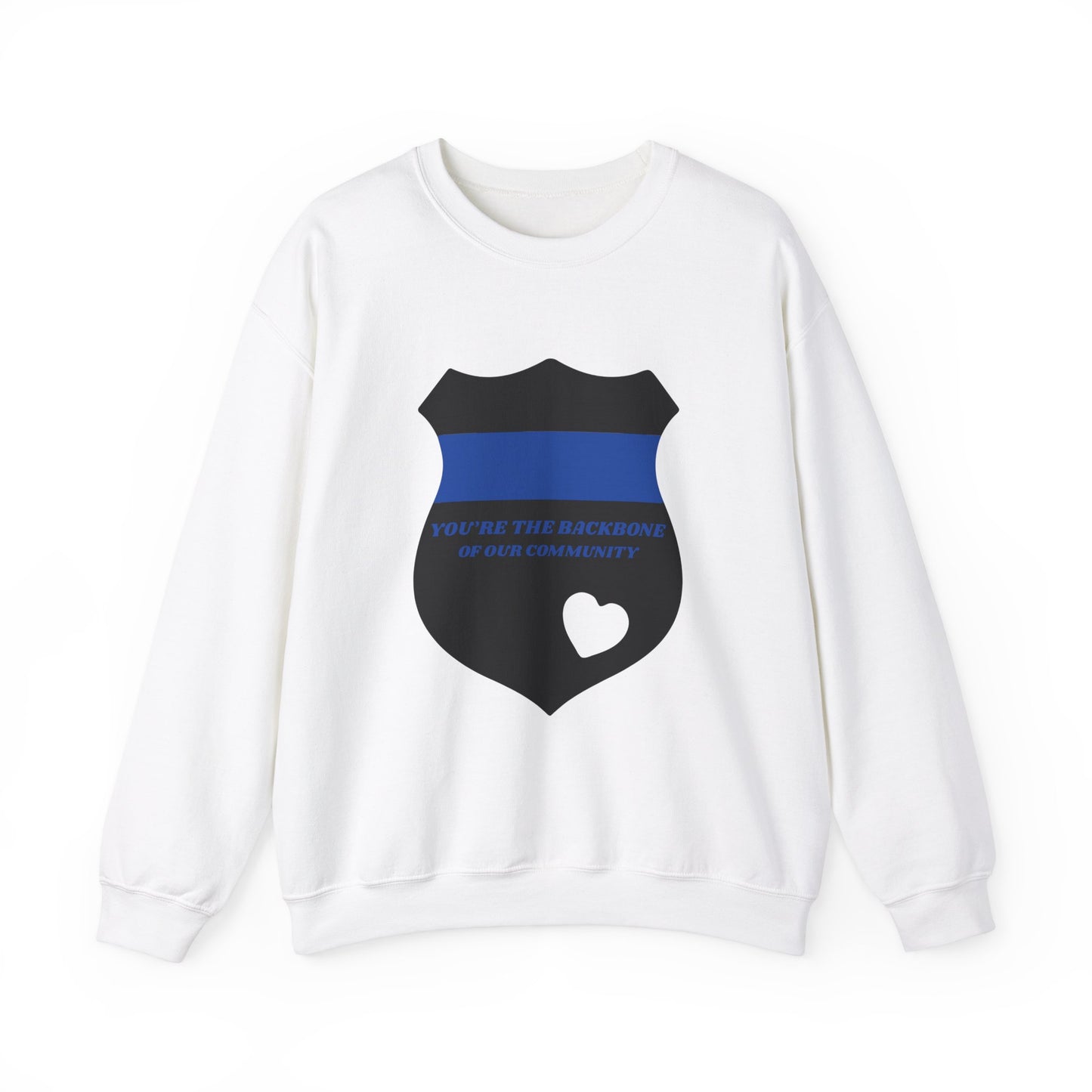 Police Unisex Heavy Blend Crewneck Sweatshirt – You’re the backbone of our community