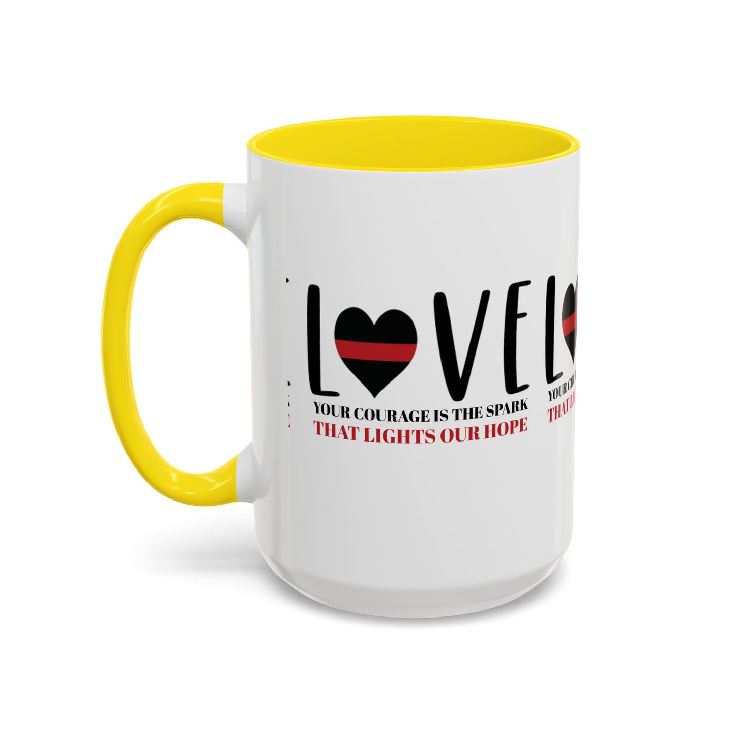 Firefighter Accent Coffee Mug – Your courage is the spark that lights our hope