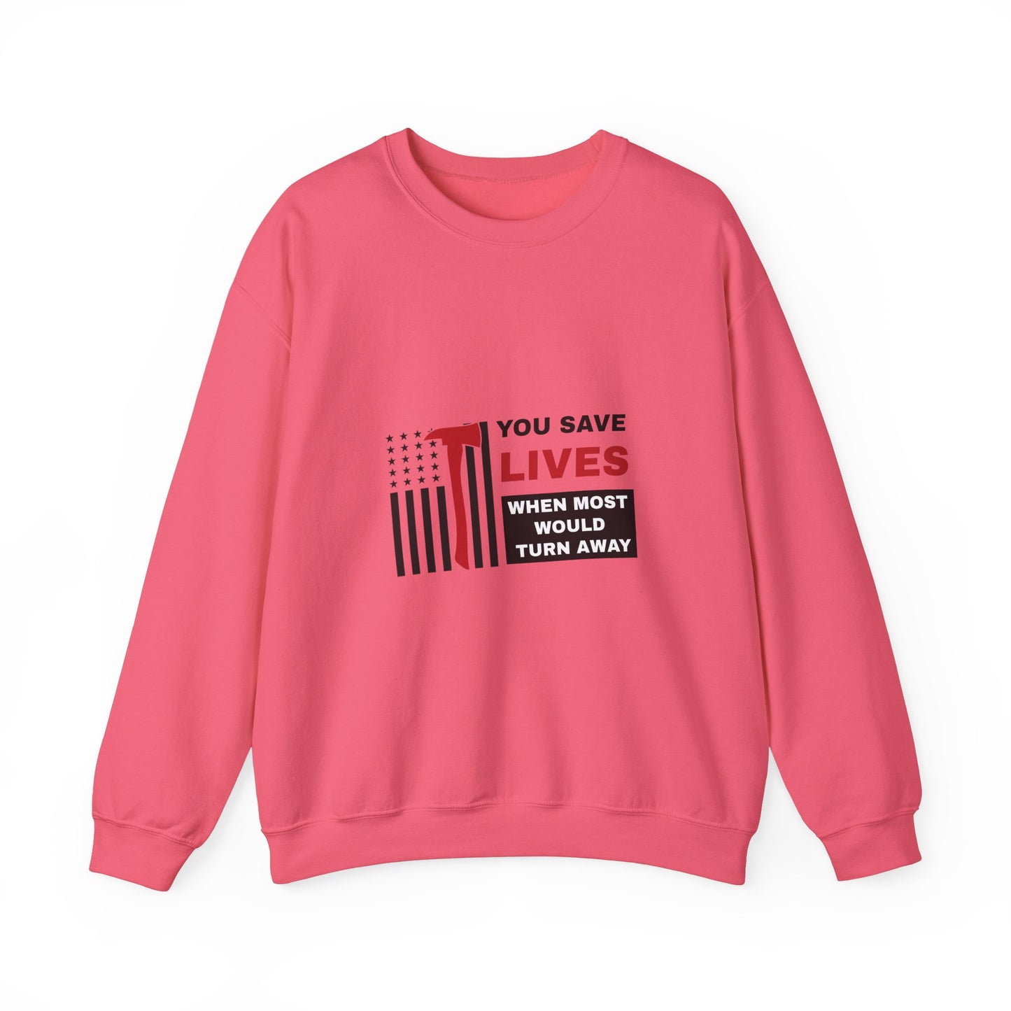 Firefighter Unisex Heavy Blend Crewneck Sweatshirt – You save lives when most would turn away