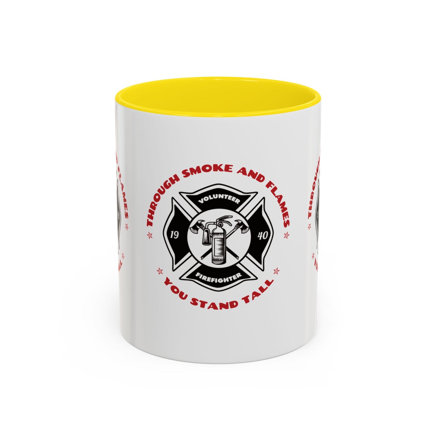 Firefighter Accent Coffee Mug – Through smoke and flames, you stand tall