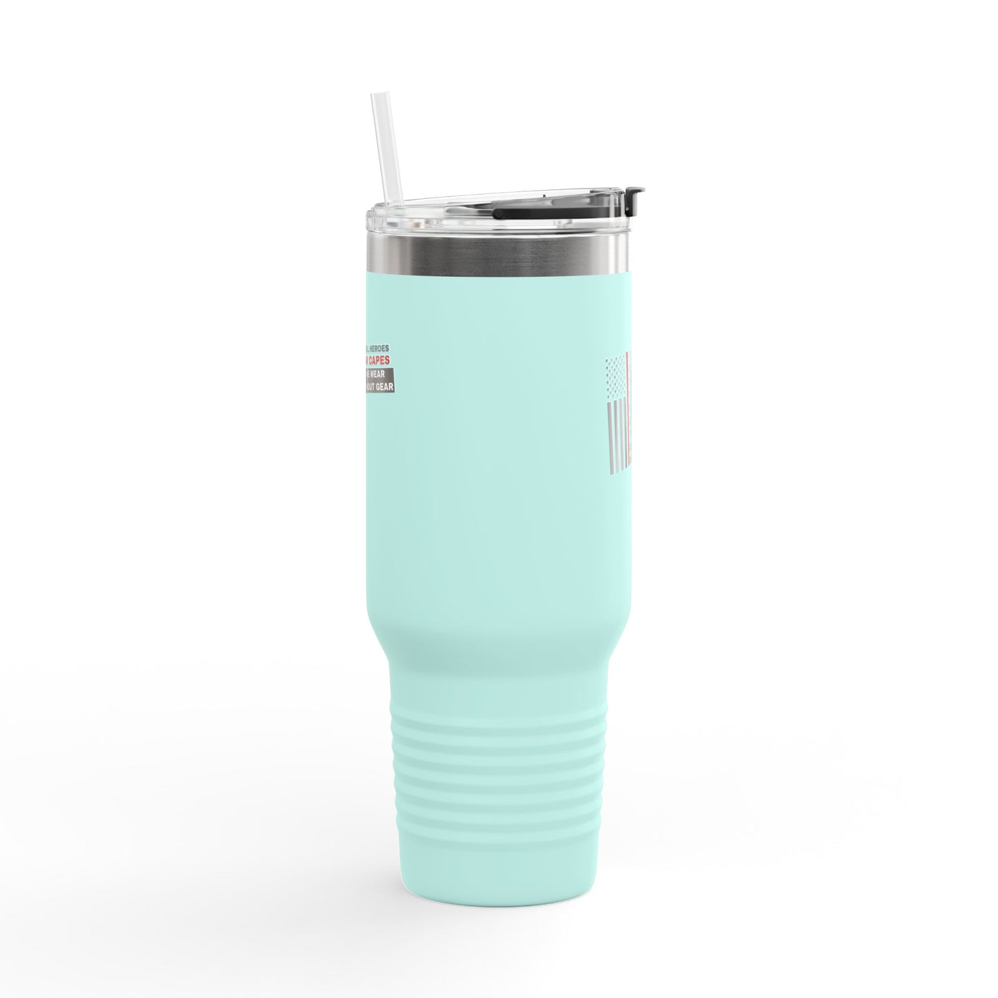 Firefighter Insulated Travel Mug, 40oz – Not all heroes wear capes—some wear turnout gear