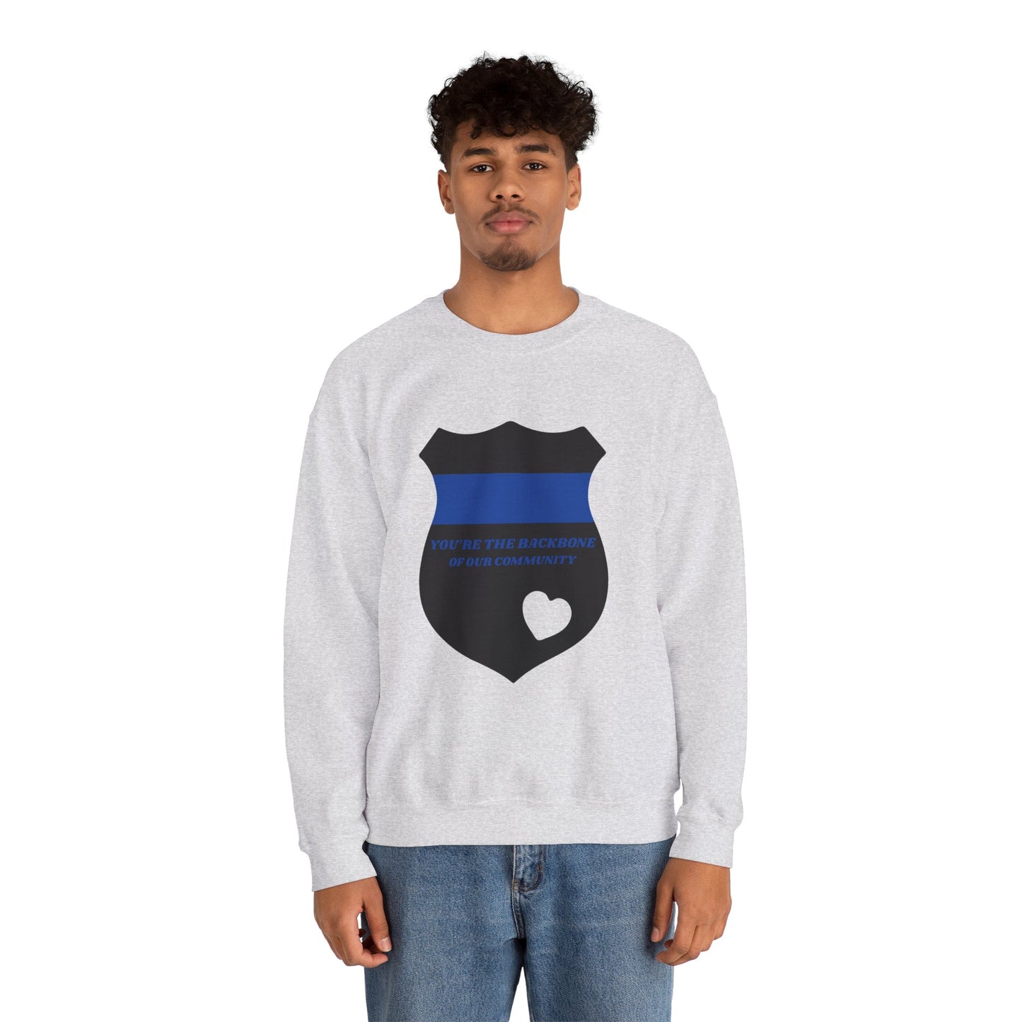 Police Unisex Heavy Blend Crewneck Sweatshirt – You’re the backbone of our community