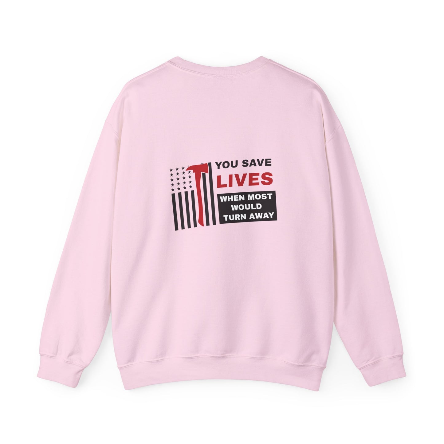 Firefighter Unisex Heavy Blend Crewneck Sweatshirt – You save lives when most would turn away