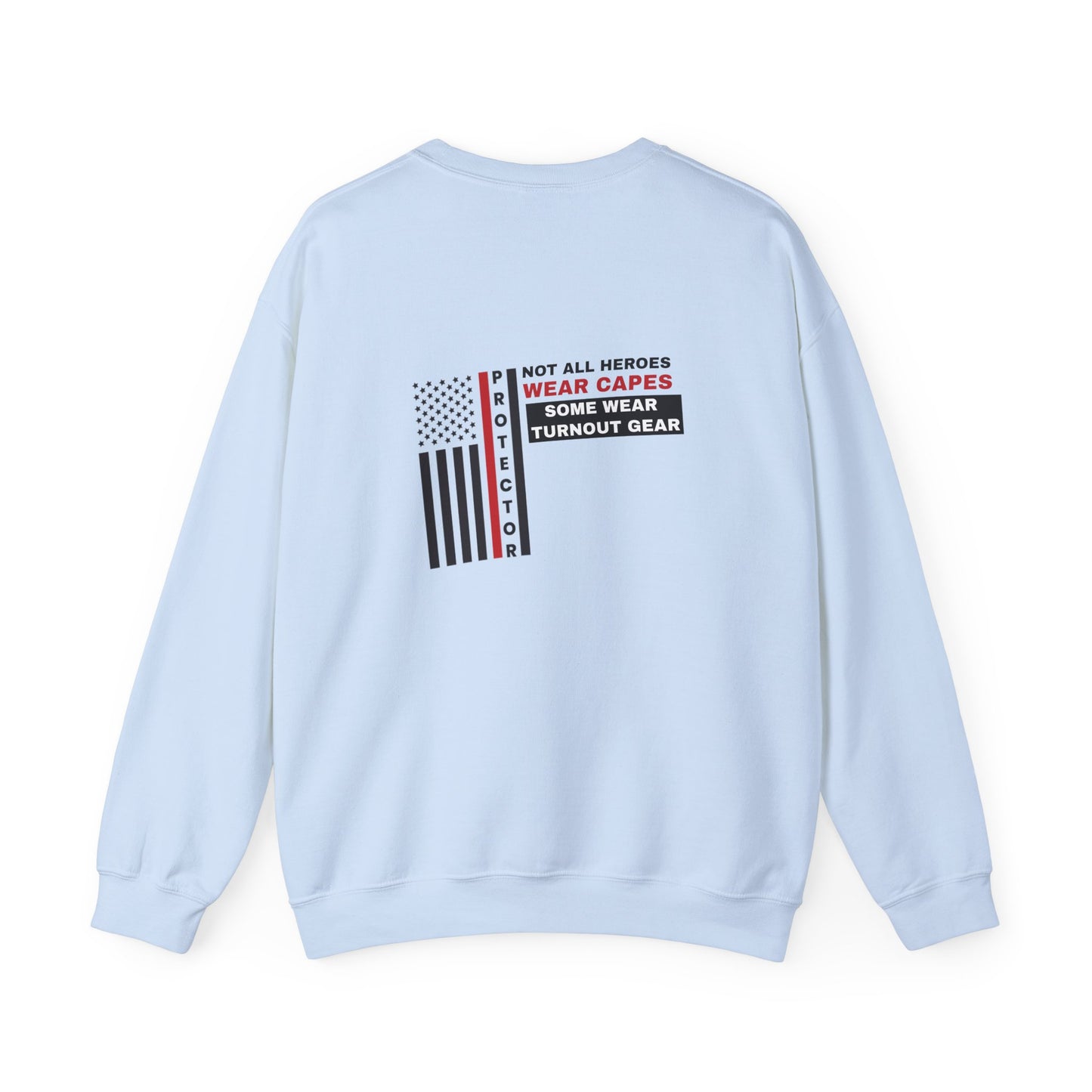 Firefighter Unisex Heavy Blend Crewneck Sweatshirt – Not all heroes wear capes—some wear turnout gear