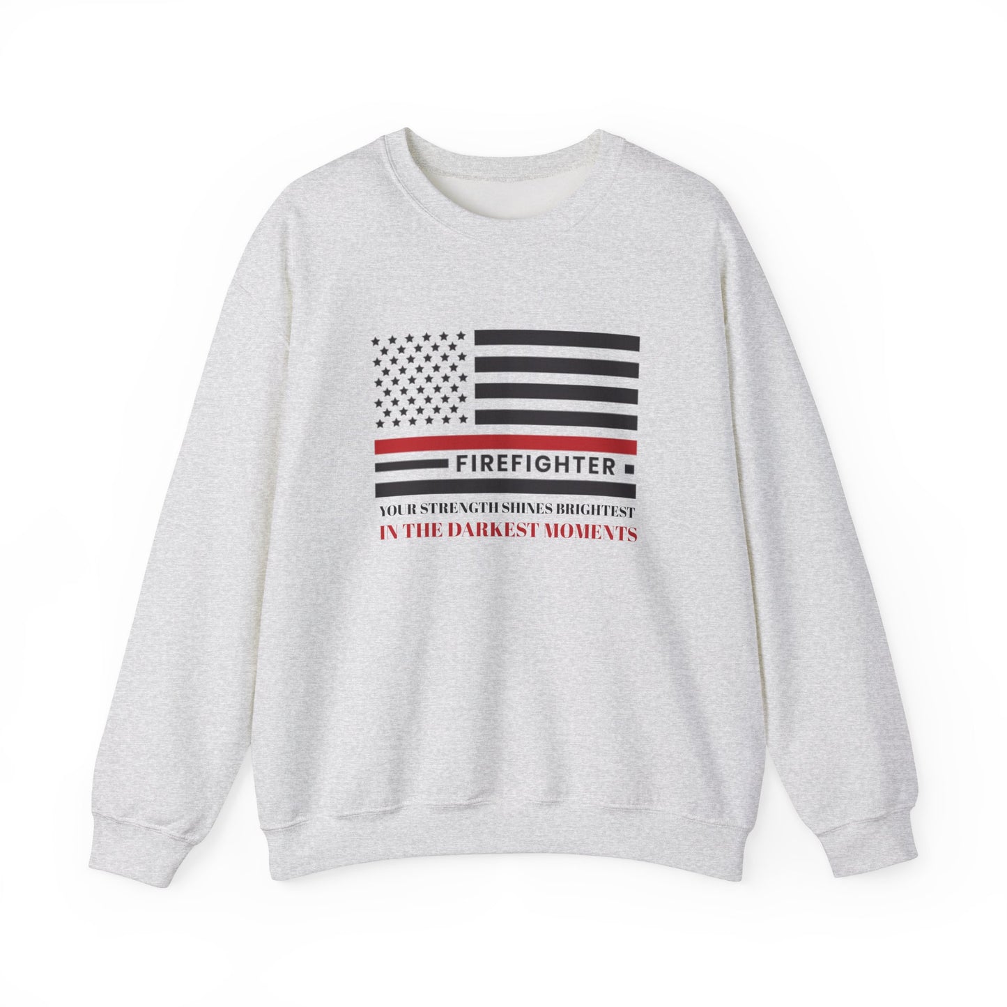 Firefighter Unisex Heavy Blend Crewneck Sweatshirt – Your strength shines brightest in the darkest moments