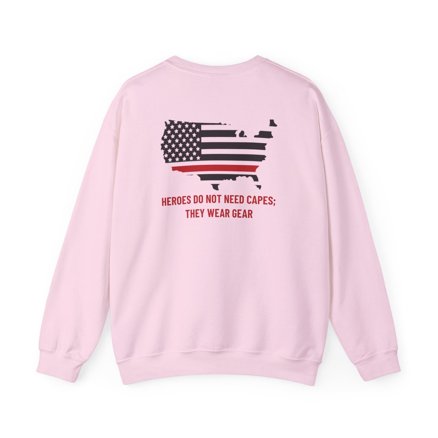 Firefighter Unisex Heavy Blend Crewneck Sweatshirt – Heroes do not need capes; they wear gear