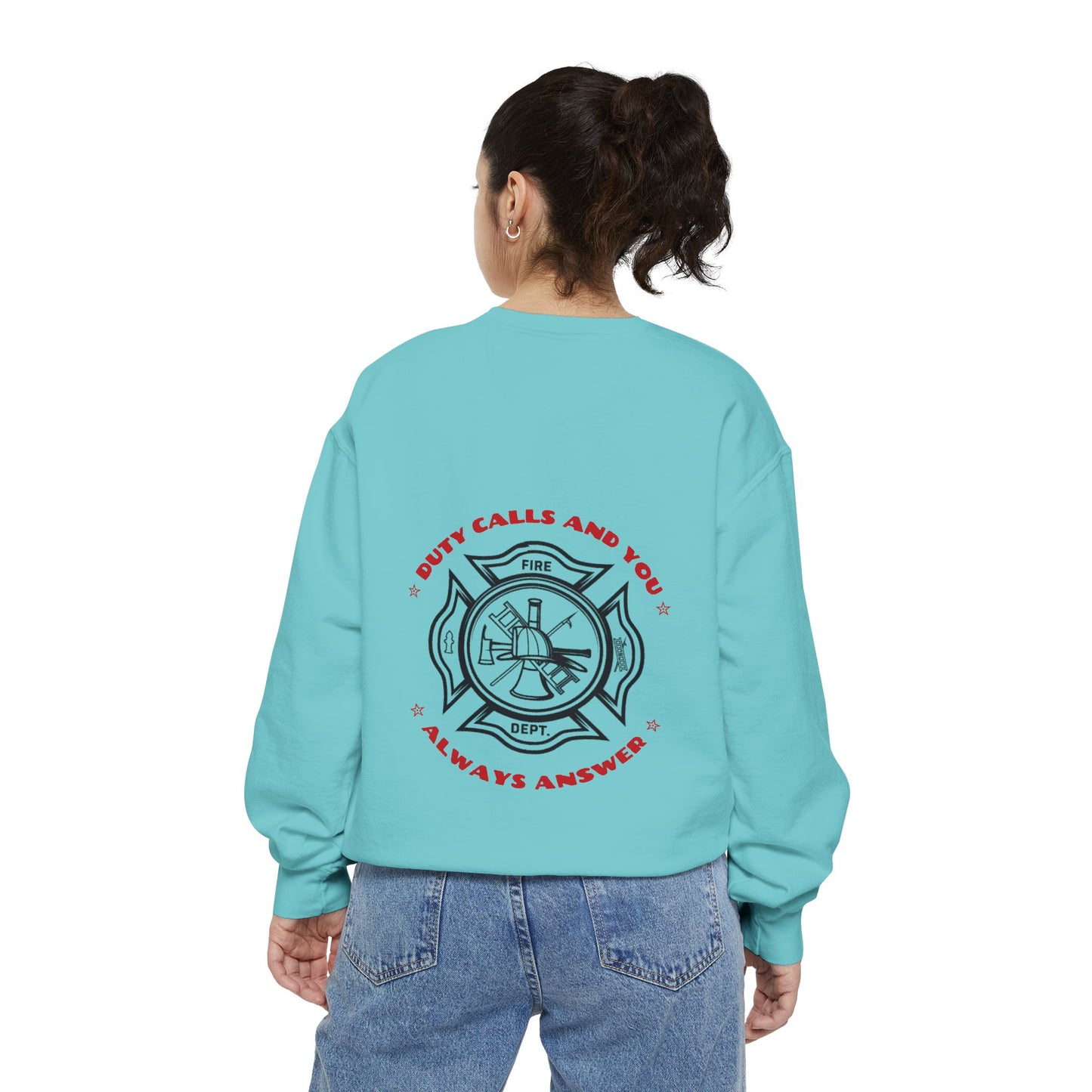 Firefighter Unisex Garment-Dyed Sweatshirt – Duty calls, and you always answer