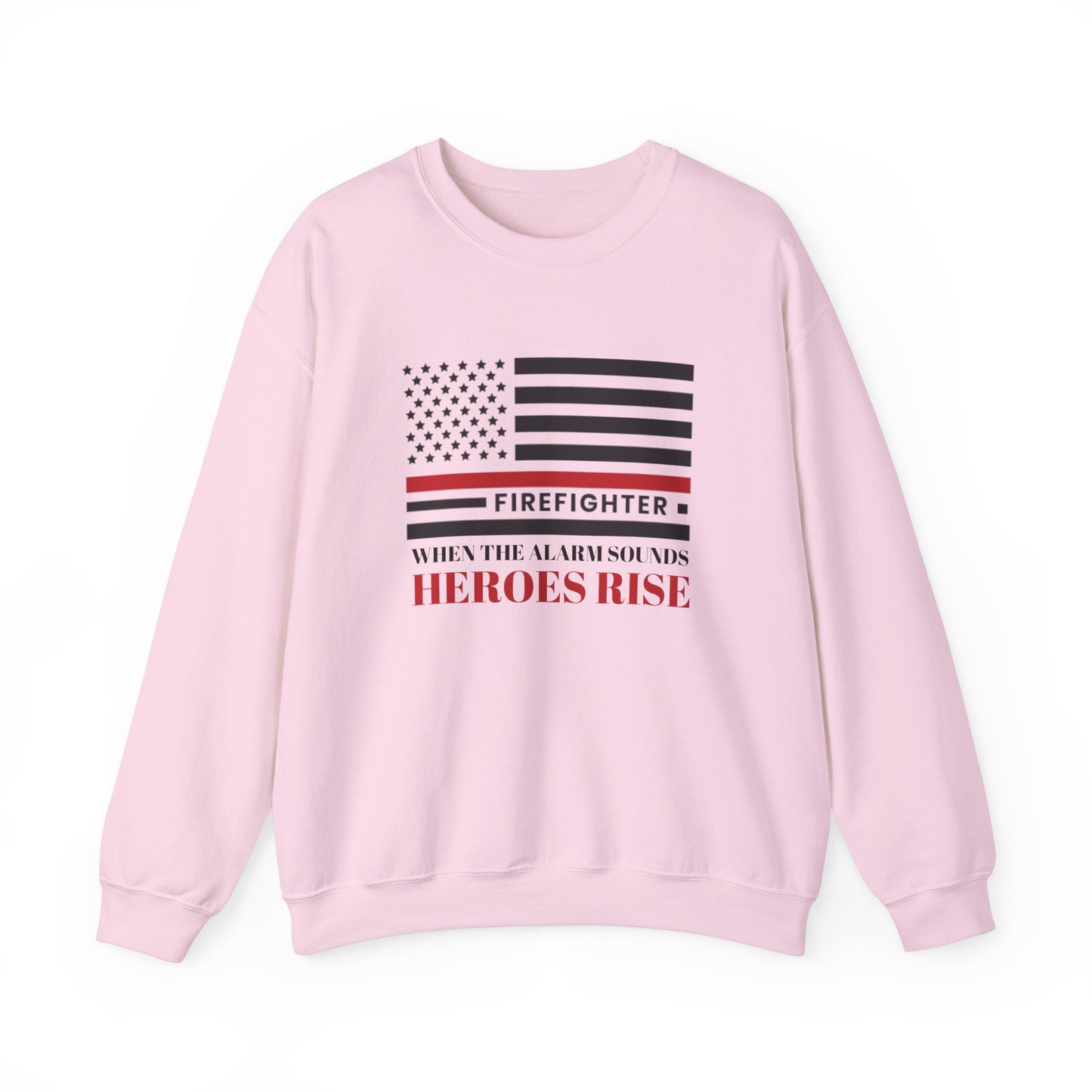 Firefighter Unisex Heavy Blend Crewneck Sweatshirt – When the alarm sounds, heroes rise