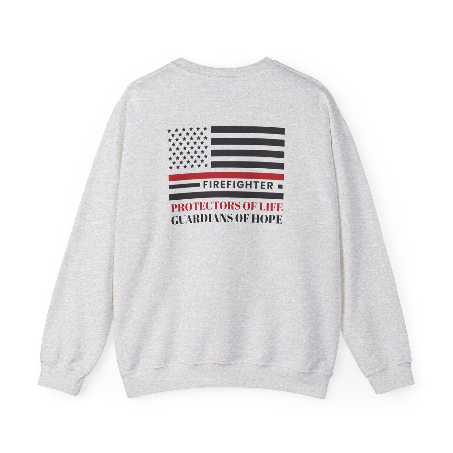 Firefighter Unisex Heavy Blend Crewneck Sweatshirt – Firefighters: Protectors of life, guardians of hope