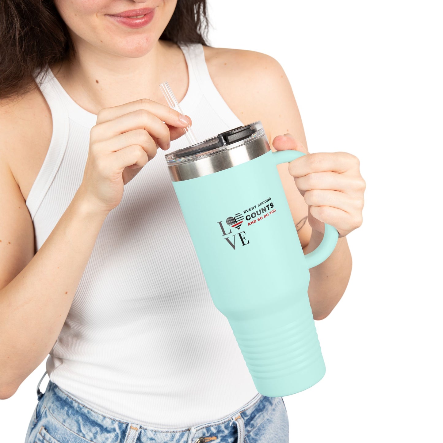 Firefighter Insulated Travel Mug, 40oz – Every second counts, and so do you