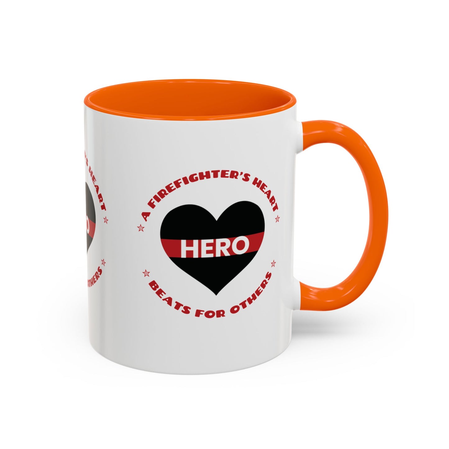 Firefighter Accent Coffee Mug – A firefighter’s heart beats for others