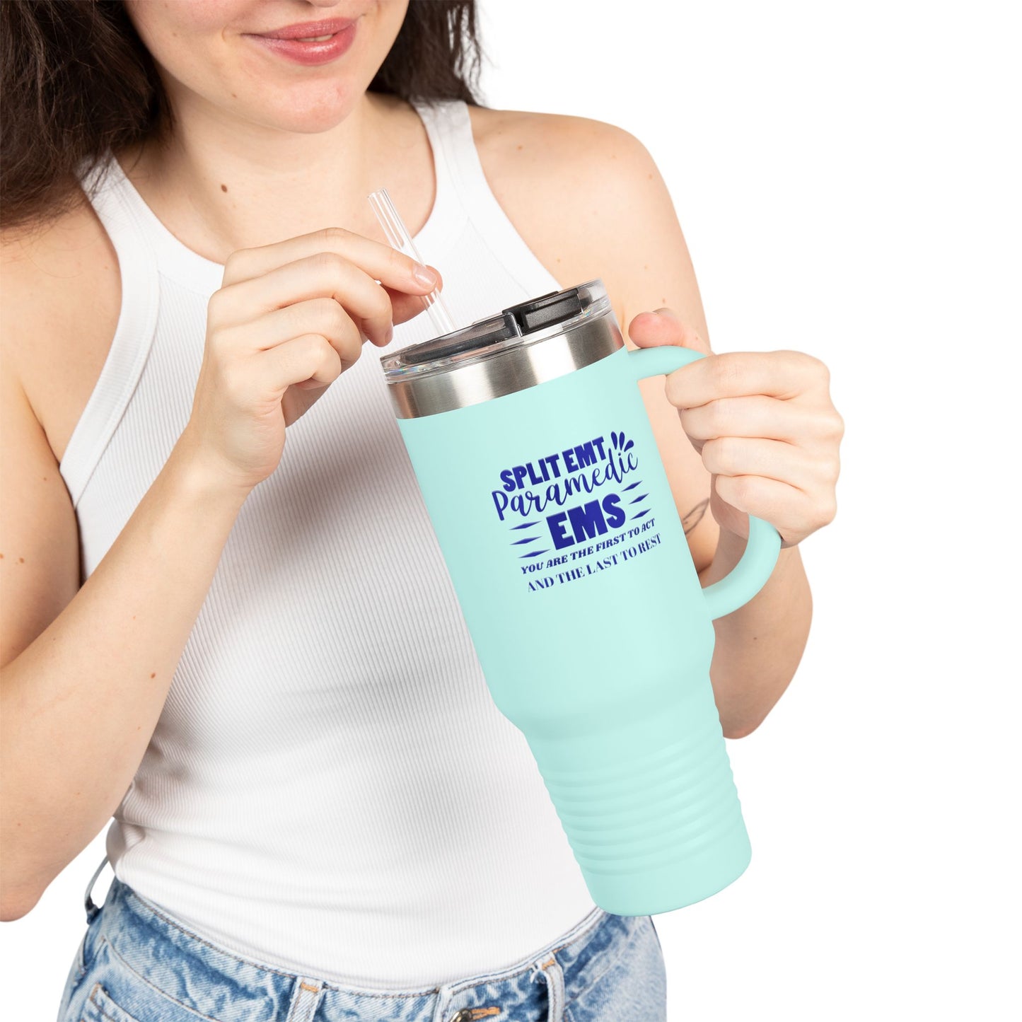 EMS Insulated Travel Mug, 40oz - You are the first to act and the last to rest