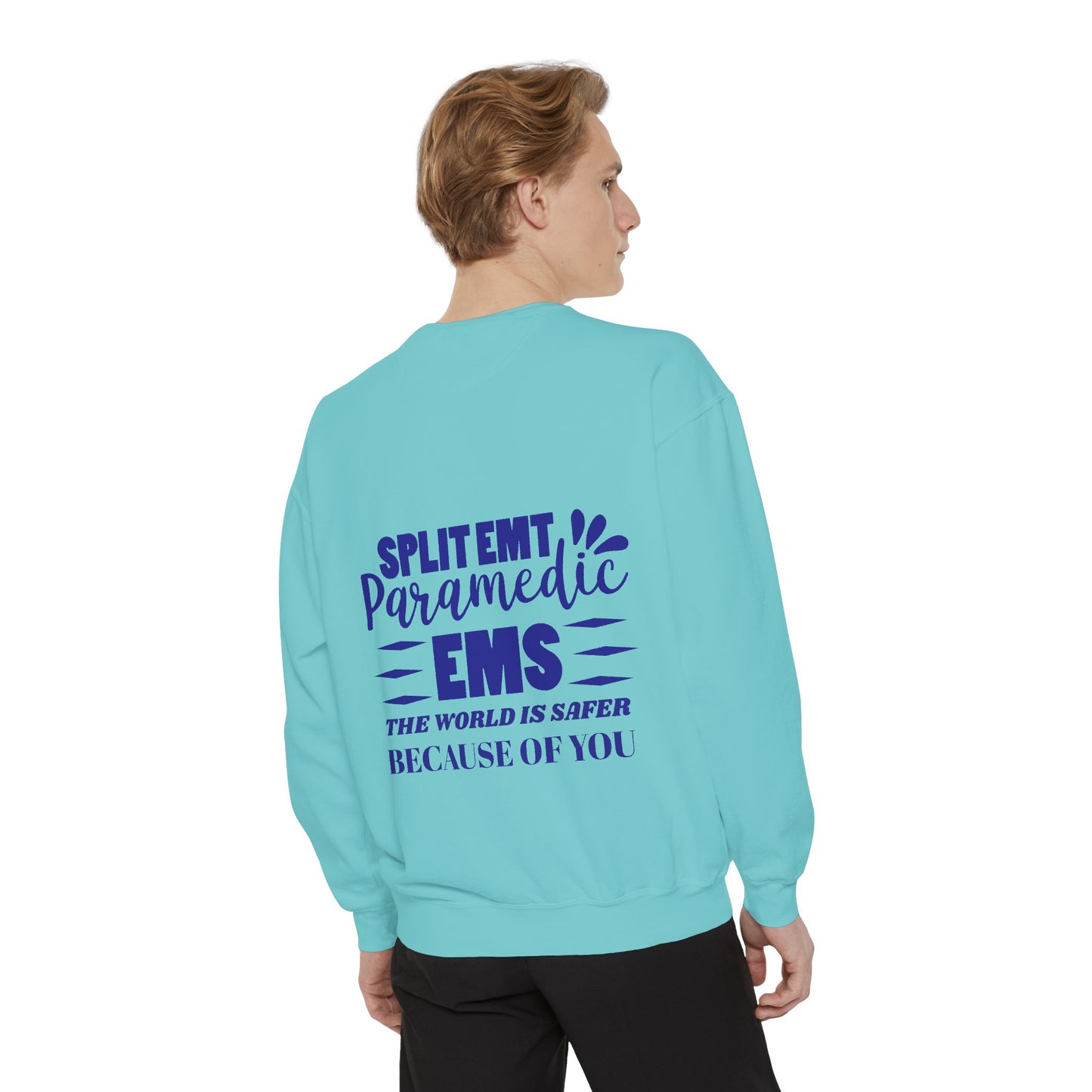EMS Unisex Garment-Dyed Sweatshirt –The world is safer because of you