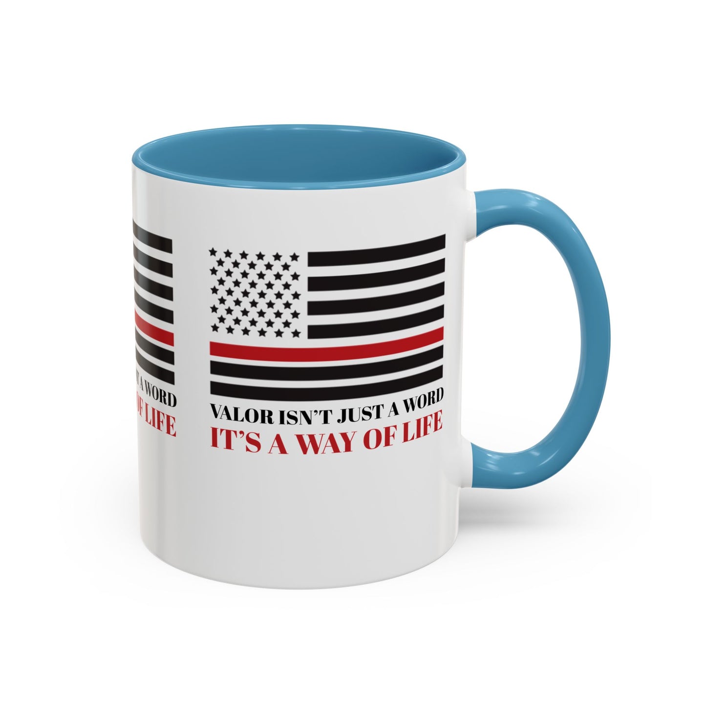 Firefighter Accent Coffee Mug – Valor isn’t just a word—it’s a way of life