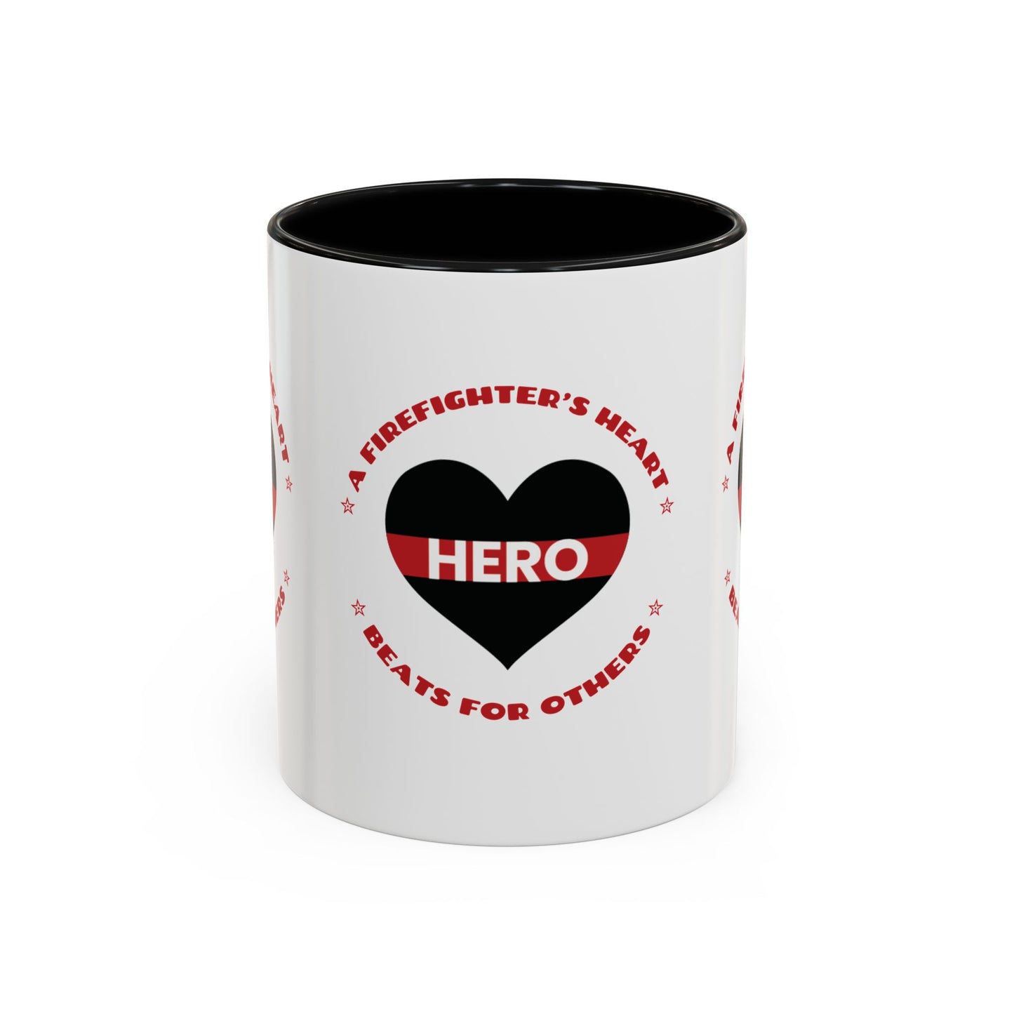 Firefighter Accent Coffee Mug – A firefighter’s heart beats for others