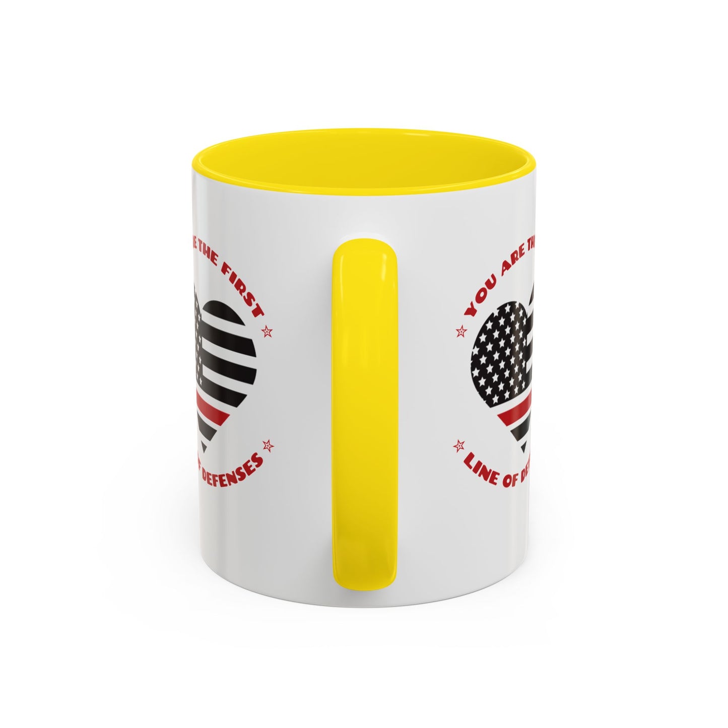 Firefighter Accent Coffee Mug – You are the first line of defenses