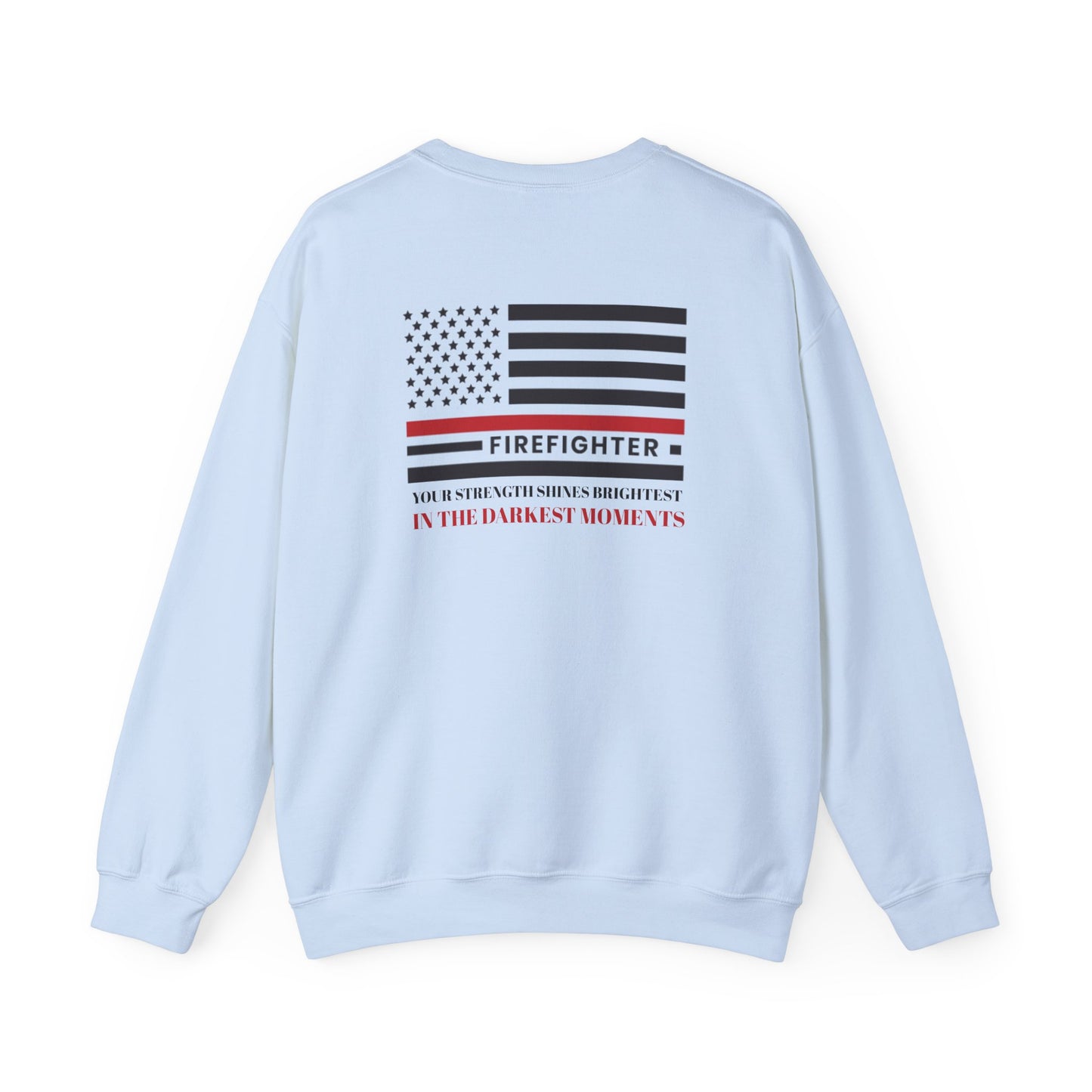 Firefighter Unisex Heavy Blend Crewneck Sweatshirt – Your strength shines brightest in the darkest moments