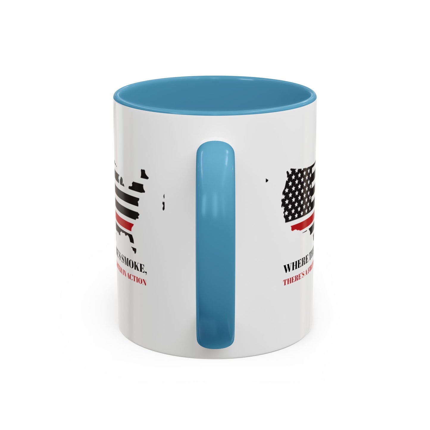 Firefighter Accent Coffee Mug – Where there’s smoke, there’s a firefighter in action