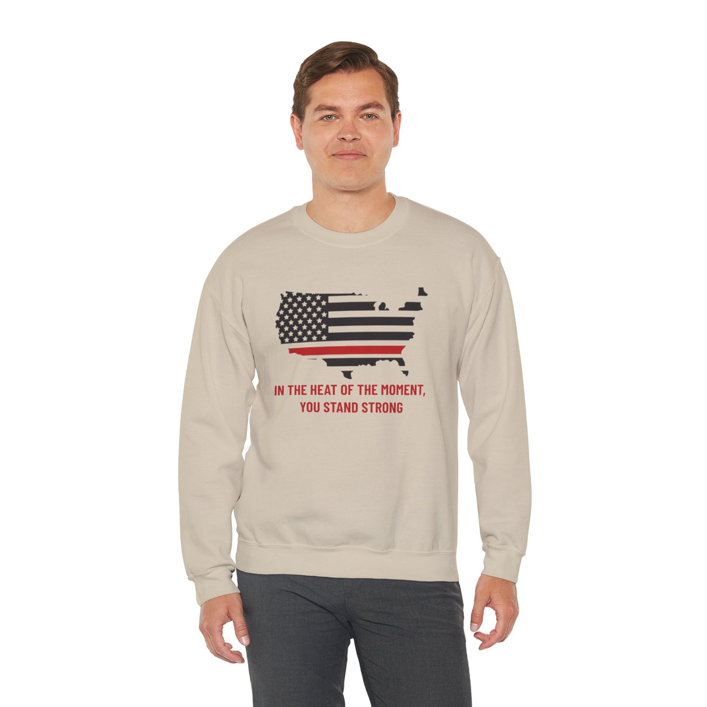 Firefighter Unisex Heavy Blend Crewneck Sweatshirt – In the heat of the moment, you stand strong