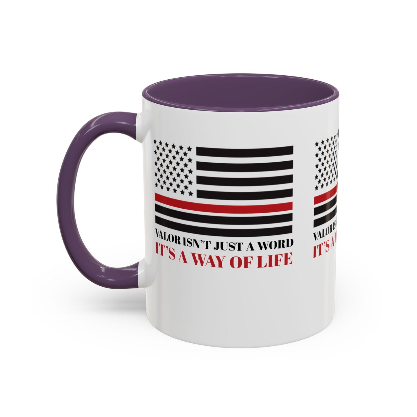 Firefighter Accent Coffee Mug – Valor isn’t just a word—it’s a way of life