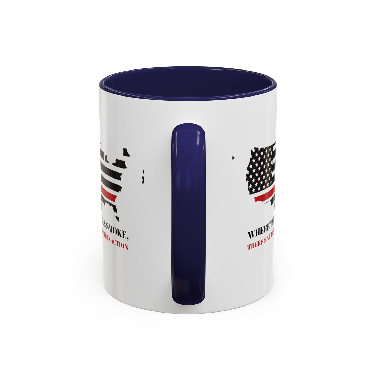 Firefighter Accent Coffee Mug – Where there’s smoke, there’s a firefighter in action