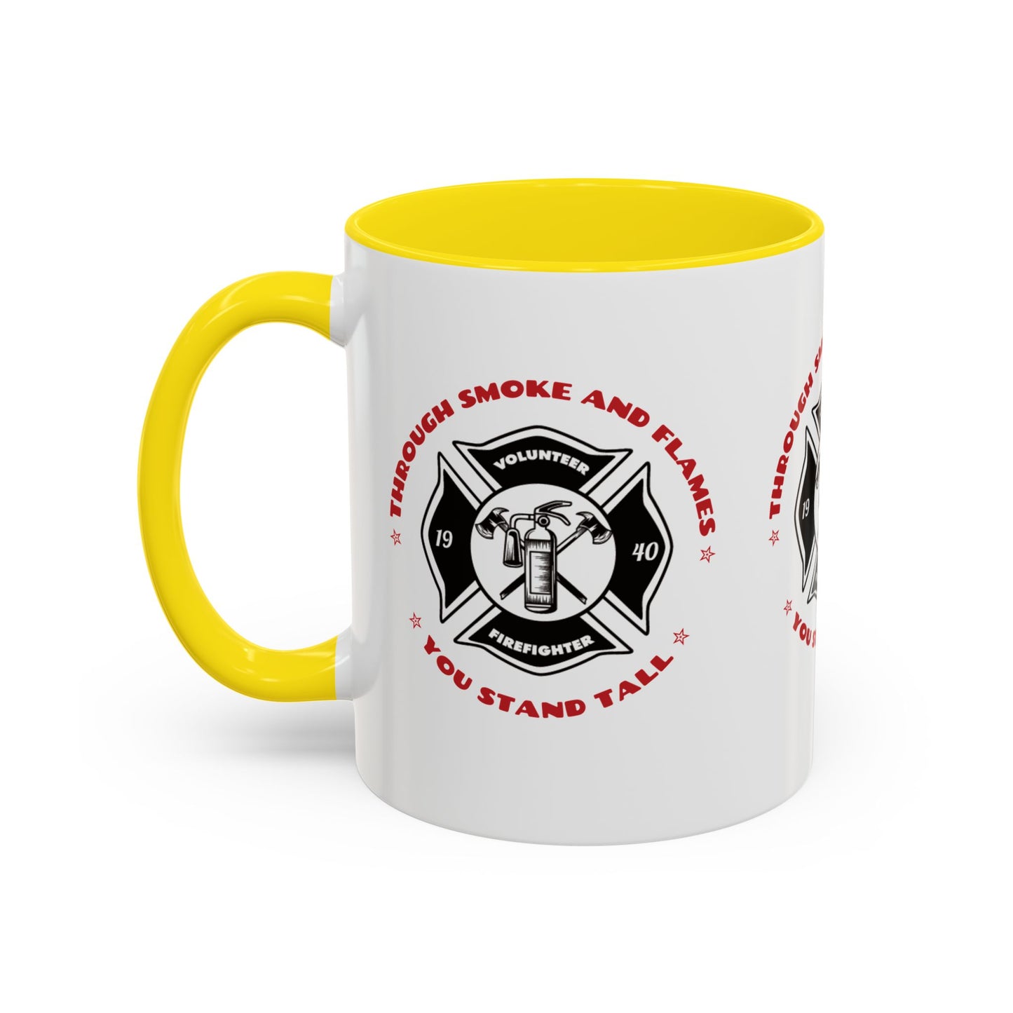 Firefighter Accent Coffee Mug – Through smoke and flames, you stand tall