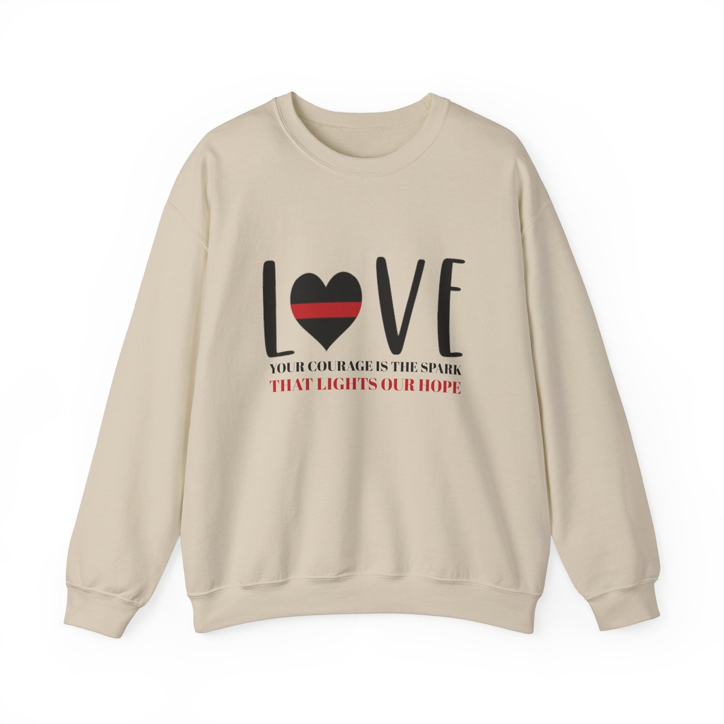 Firefighter Unisex Heavy Blend Crewneck Sweatshirt – Your courage is the spark that lights our hope