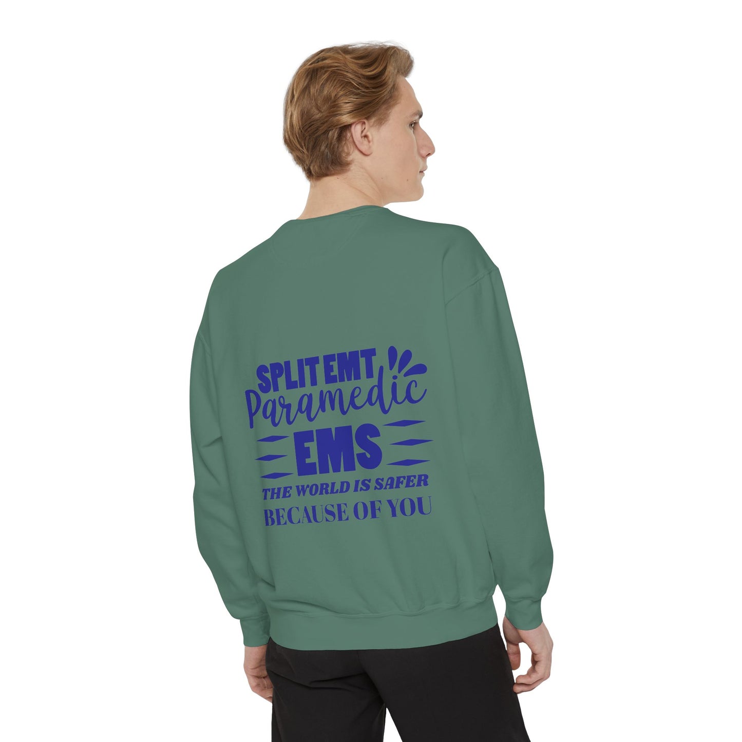 EMS Unisex Garment-Dyed Sweatshirt –The world is safer because of you