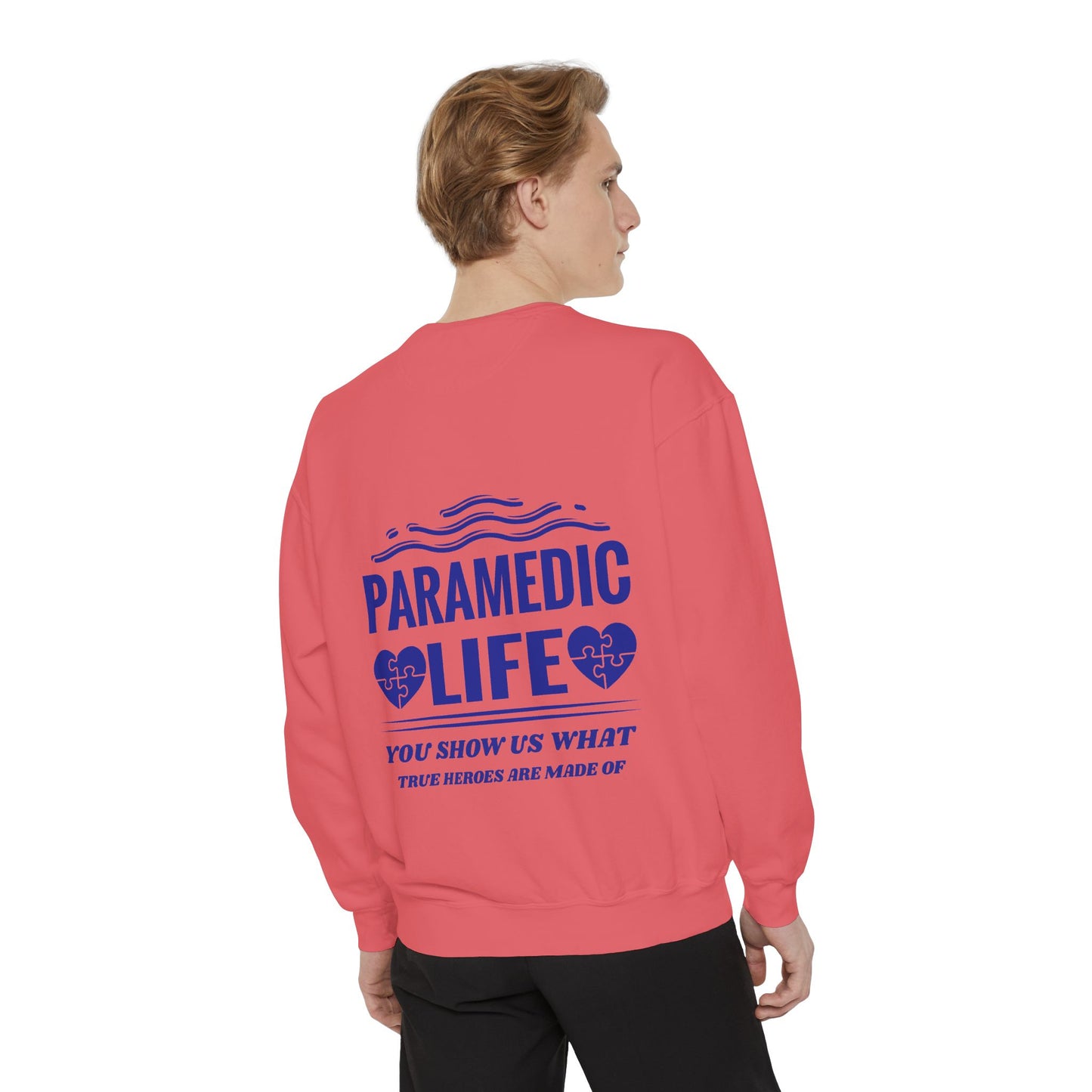 EMS Unisex Garment-Dyed Sweatshirt –You show us what true heroes are made of