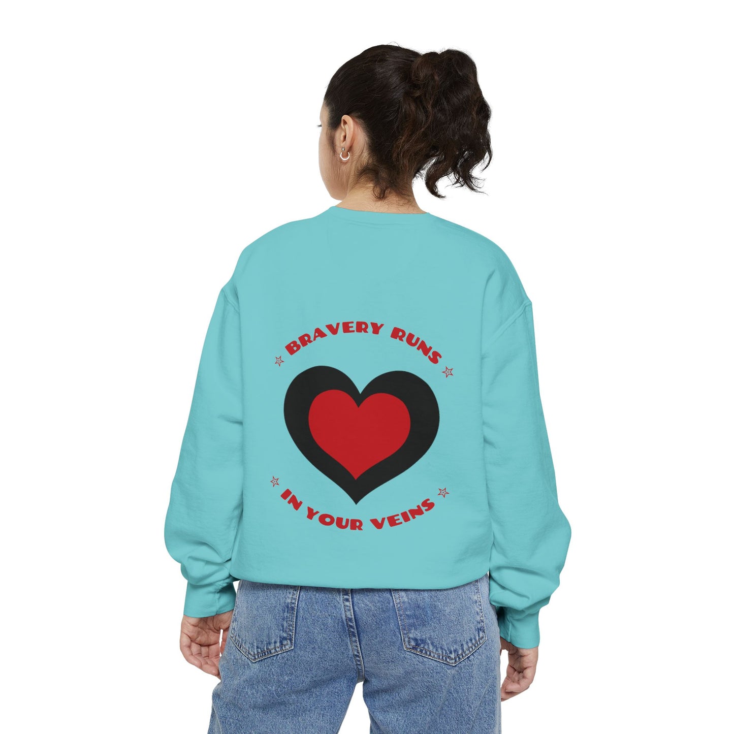 Firefighter Unisex Garment-Dyed Sweatshirt – Bravery runs in your veins
