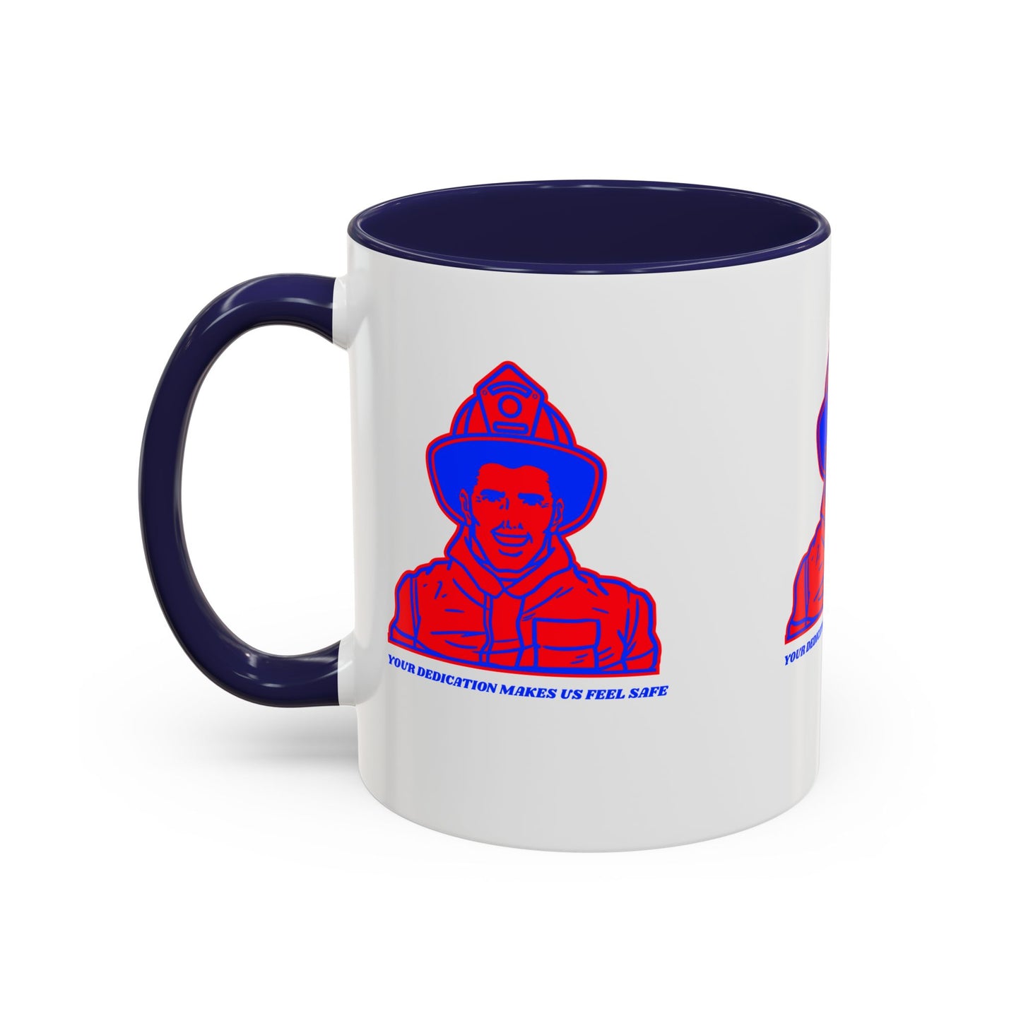 Firefighter Accent Coffee Mug – Your dedication makes us feel safe