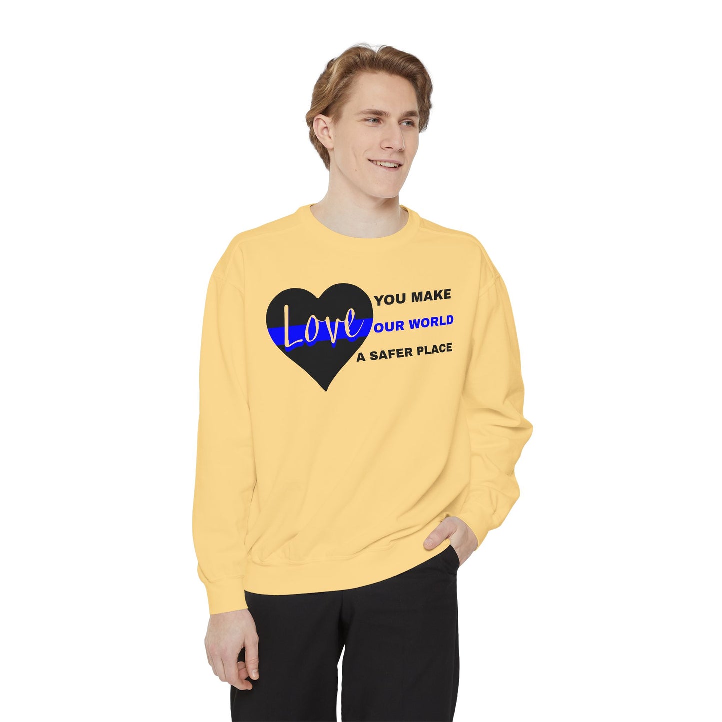 Police Unisex Garment-Dyed Sweatshirt – You make our world a safer place