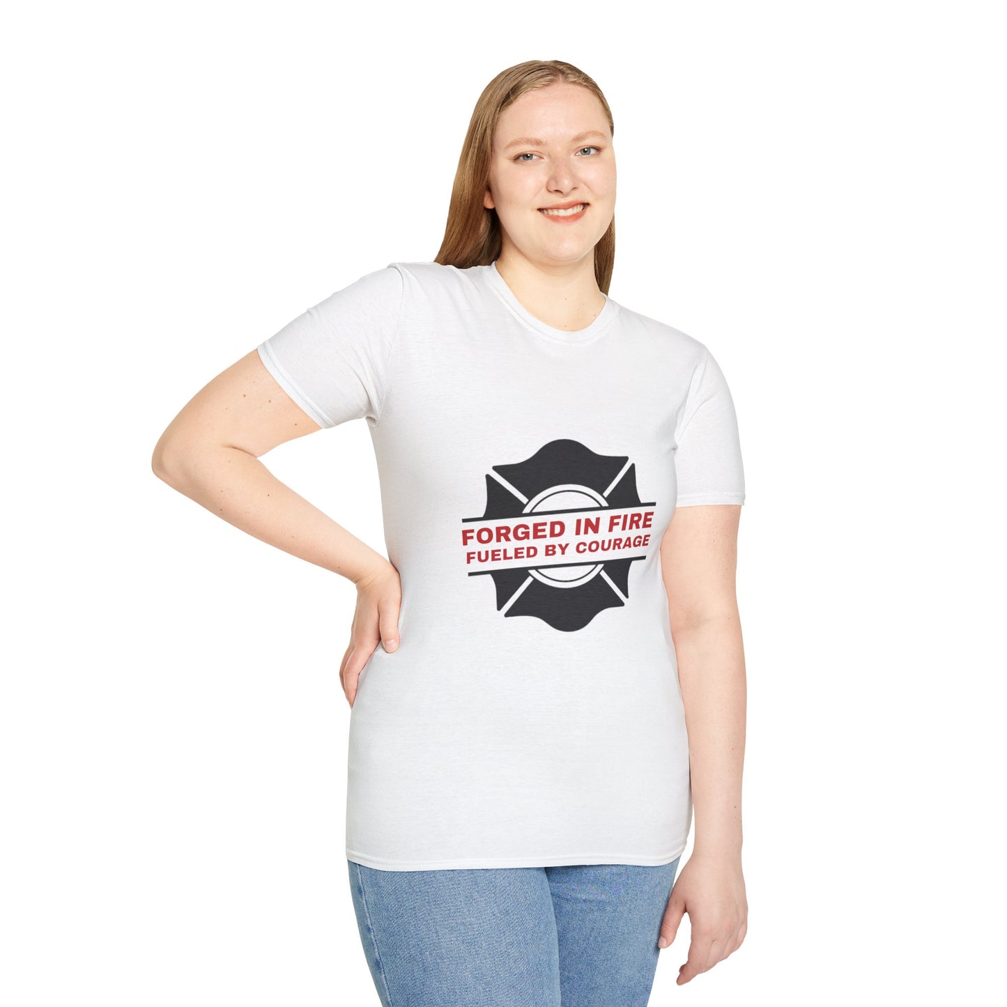 Firefighter Softstyle T-Shirt – Forged in fire, fueled by courage