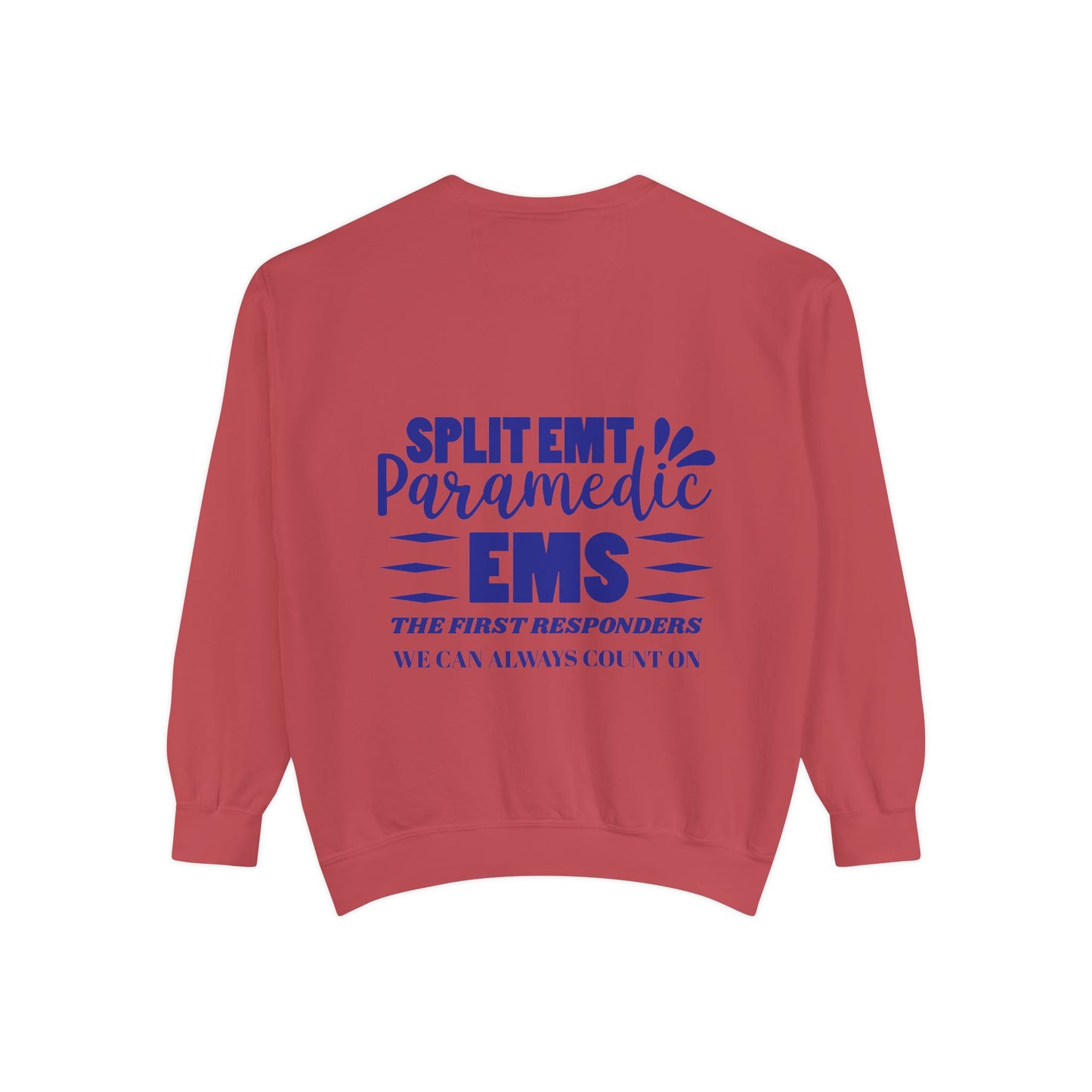 EMS Unisex Garment-Dyed Sweatshirt –EMS: the first responders we can always count on