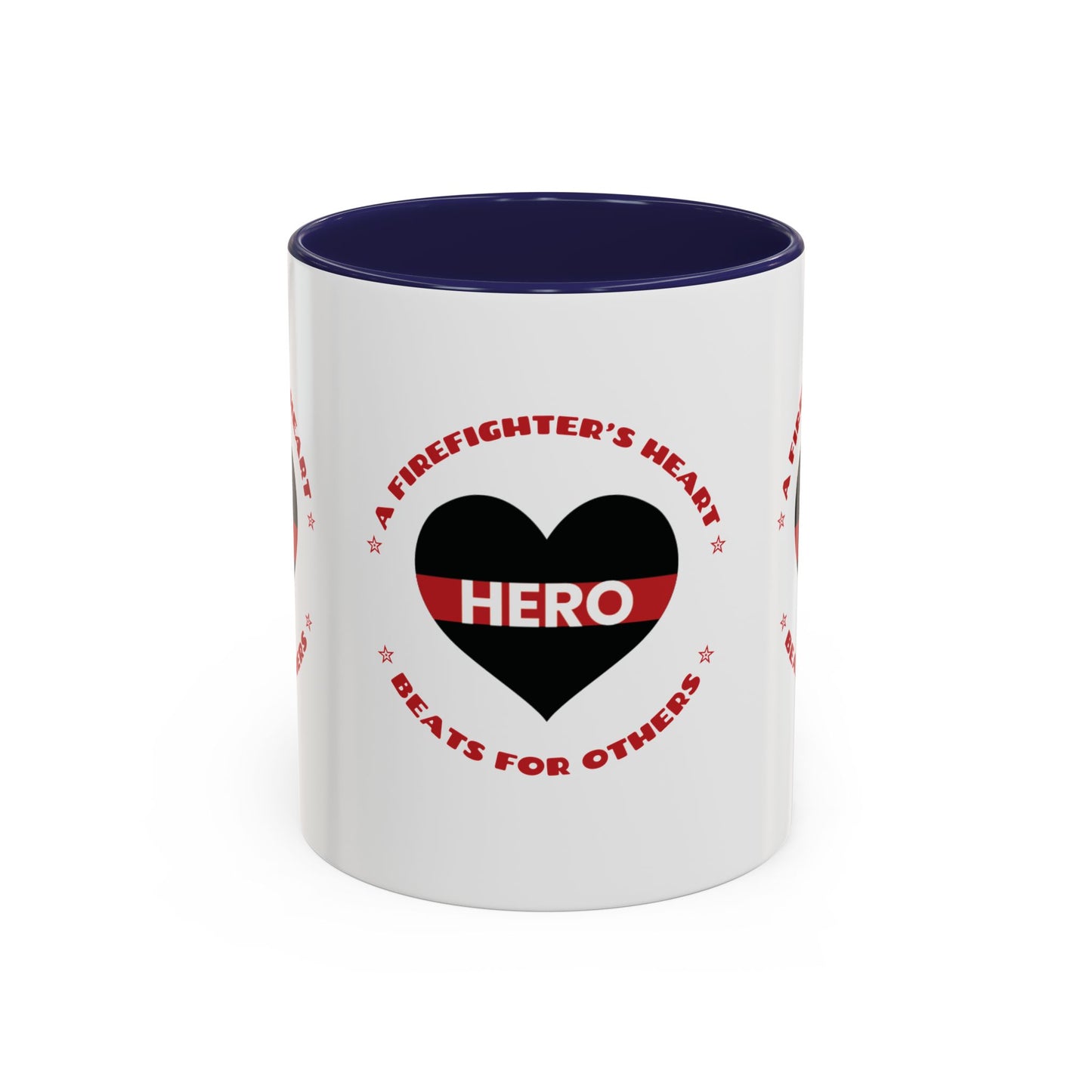 Firefighter Accent Coffee Mug – A firefighter’s heart beats for others
