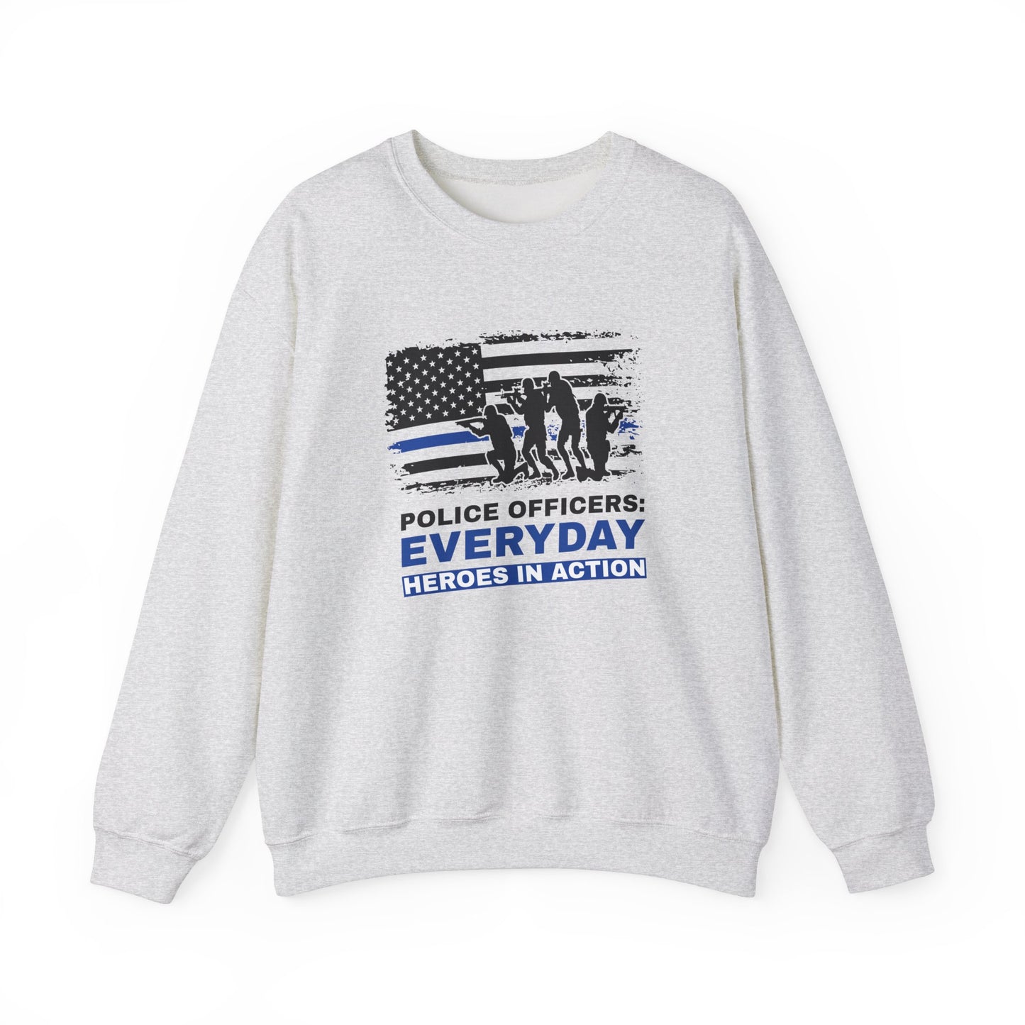 Police Unisex Heavy Blend Crewneck Sweatshirt – Police officers: everyday heroes in action