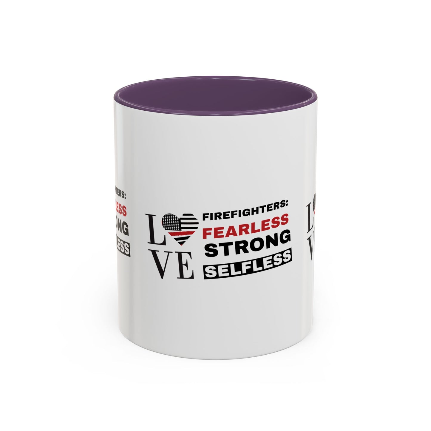 Firefighter Accent Coffee Mug – Firefighters: fearless, strong, selfless