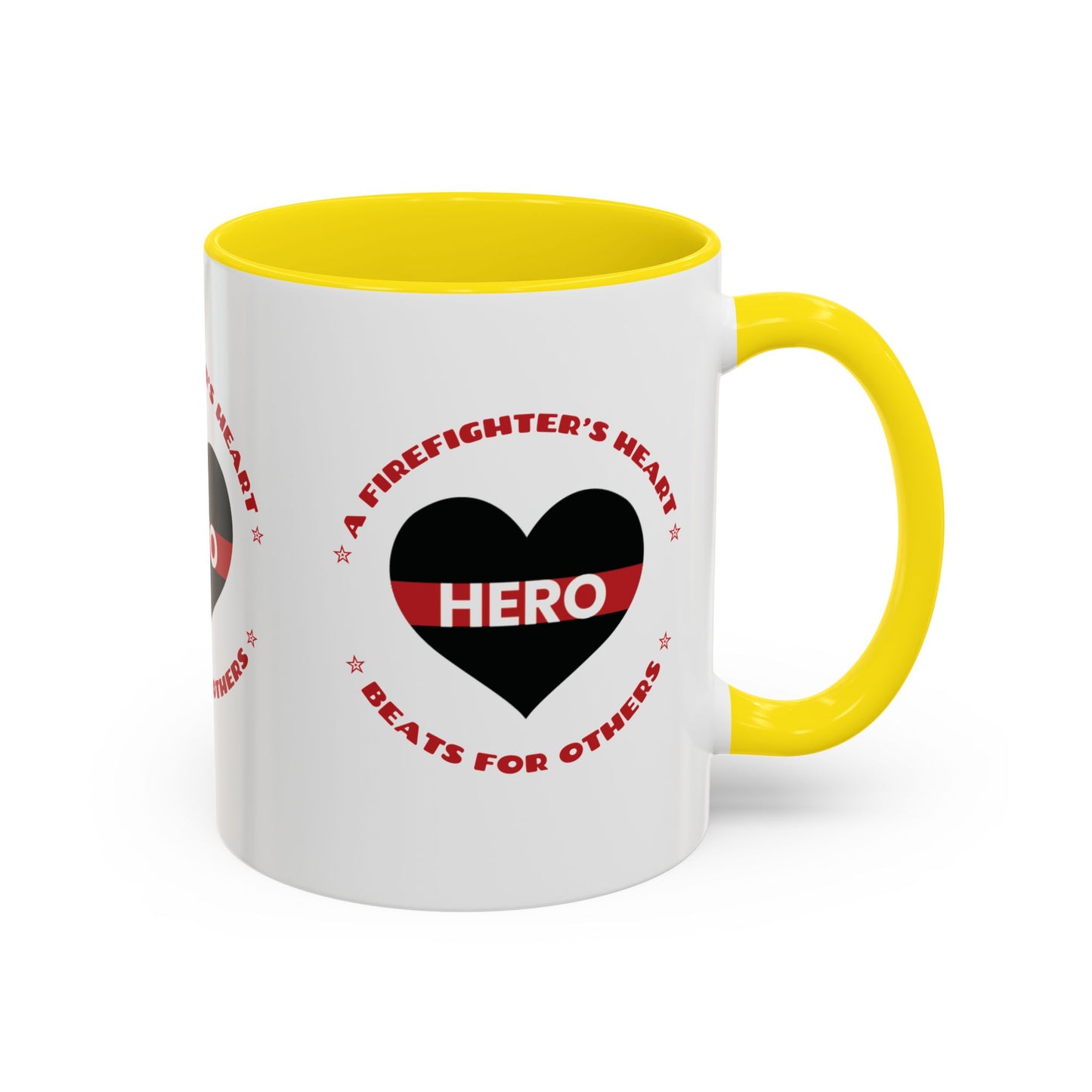 Firefighter Accent Coffee Mug – A firefighter’s heart beats for others