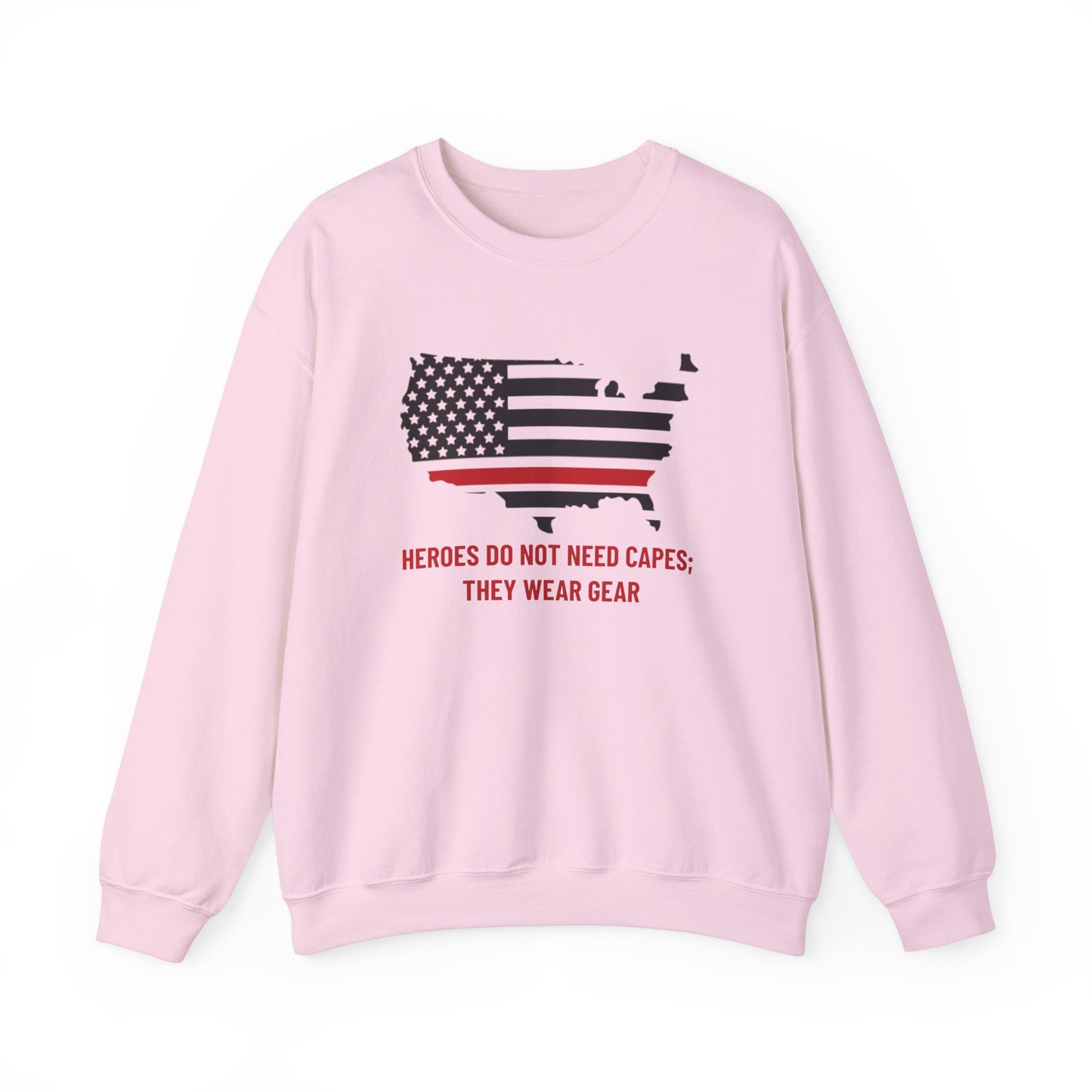 Firefighter Unisex Heavy Blend Crewneck Sweatshirt – Heroes do not need capes; they wear gear