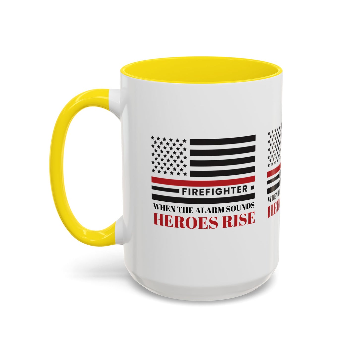 Firefighter Accent Coffee Mug – When the alarm sounds, heroes rise
