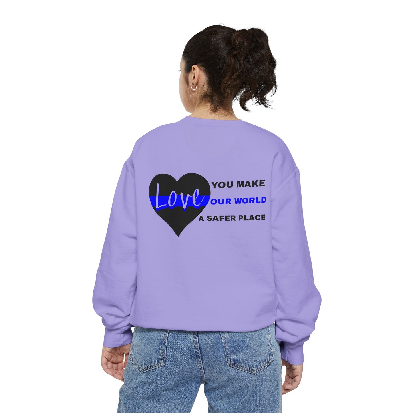 Police Unisex Garment-Dyed Sweatshirt – You make our world a safer place