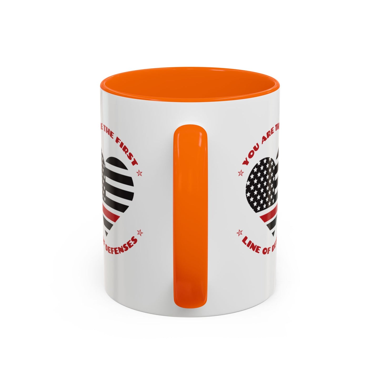 Firefighter Accent Coffee Mug – You are the first line of defenses