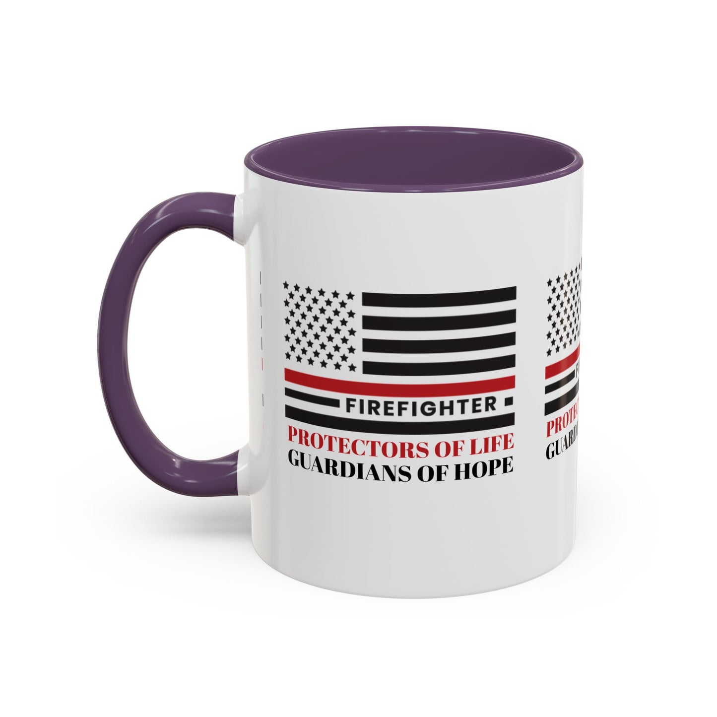 Firefighter Accent Coffee Mug – Firefighters: Protectors of life, guardians of hope