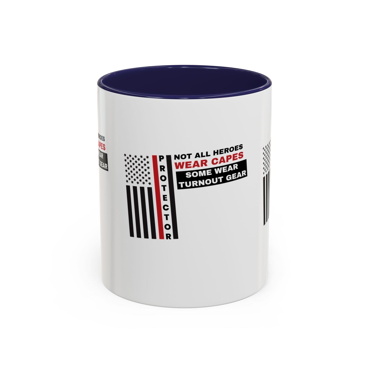 Firefighter Accent Coffee Mug – Not all heroes wear capes—some wear turnout gear