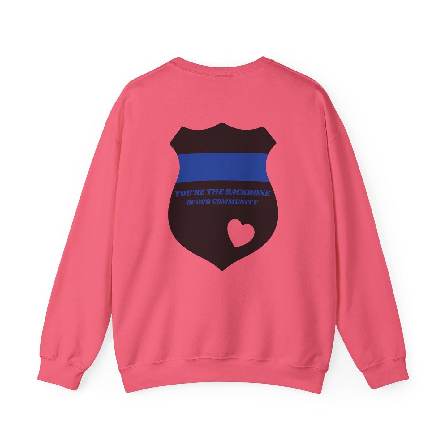 Police Unisex Heavy Blend Crewneck Sweatshirt – You’re the backbone of our community