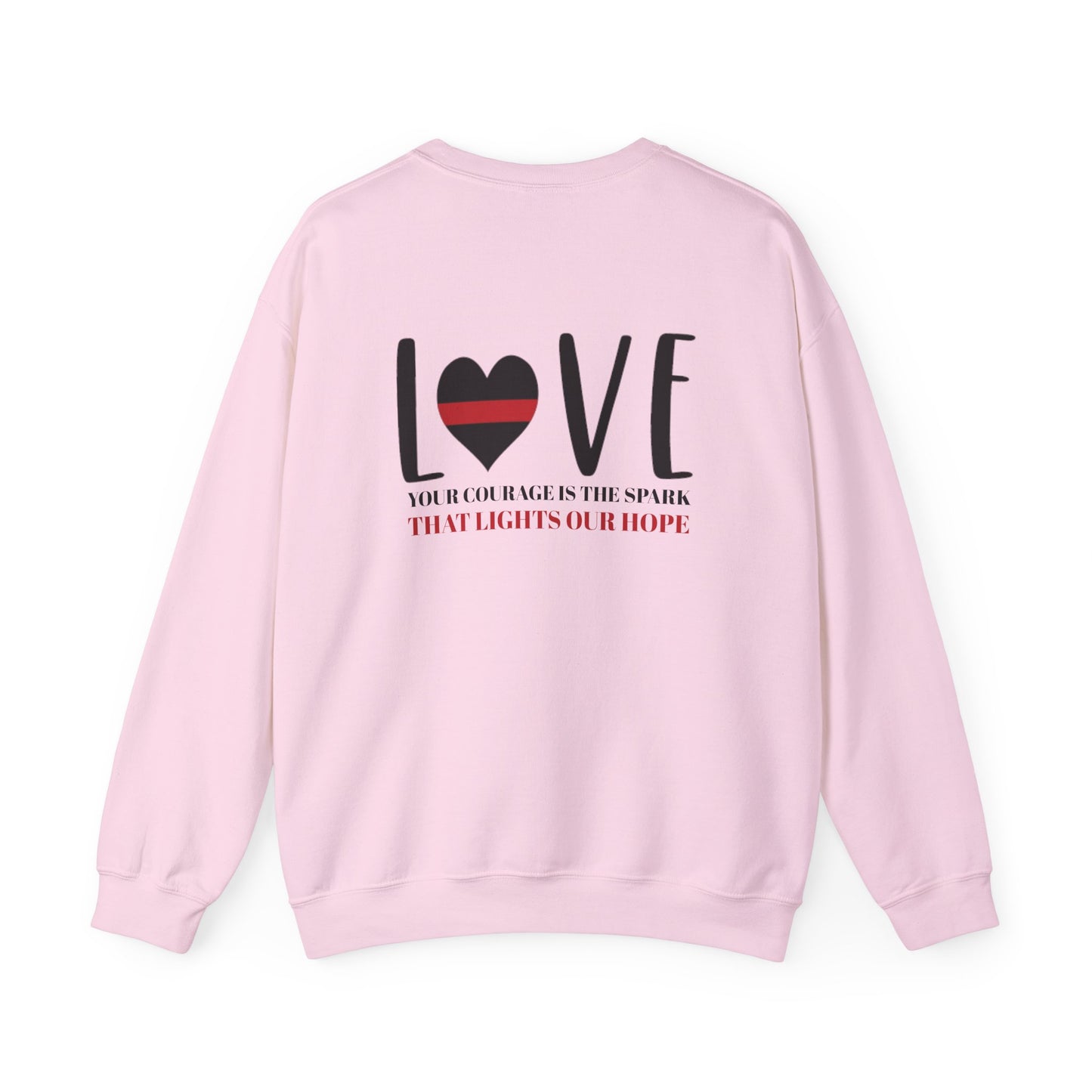 Firefighter Unisex Heavy Blend Crewneck Sweatshirt – Your courage is the spark that lights our hope