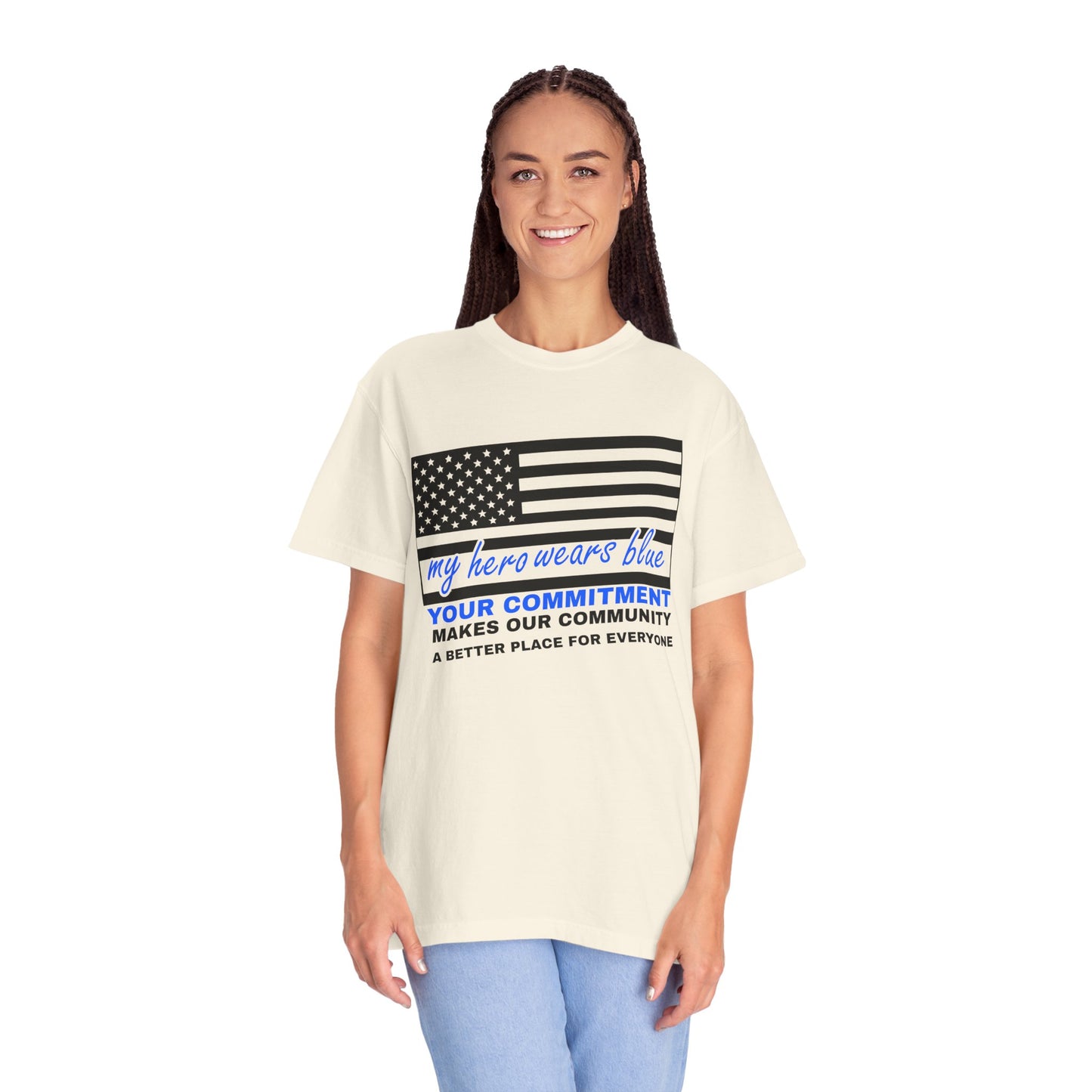 Police Unisex Garment-Dyed T-Shirt – Your commitment makes our community a better place for everyone
