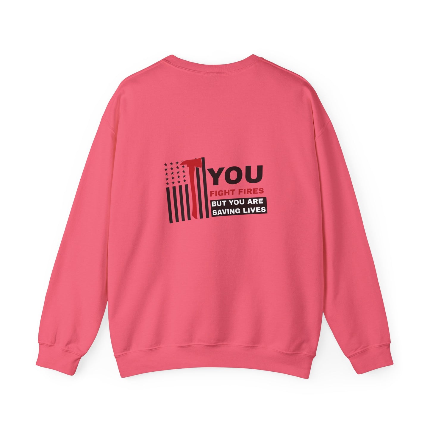 Firefighter Unisex Heavy Blend Crewneck Sweatshirt – You fight fires, but you are saving lives