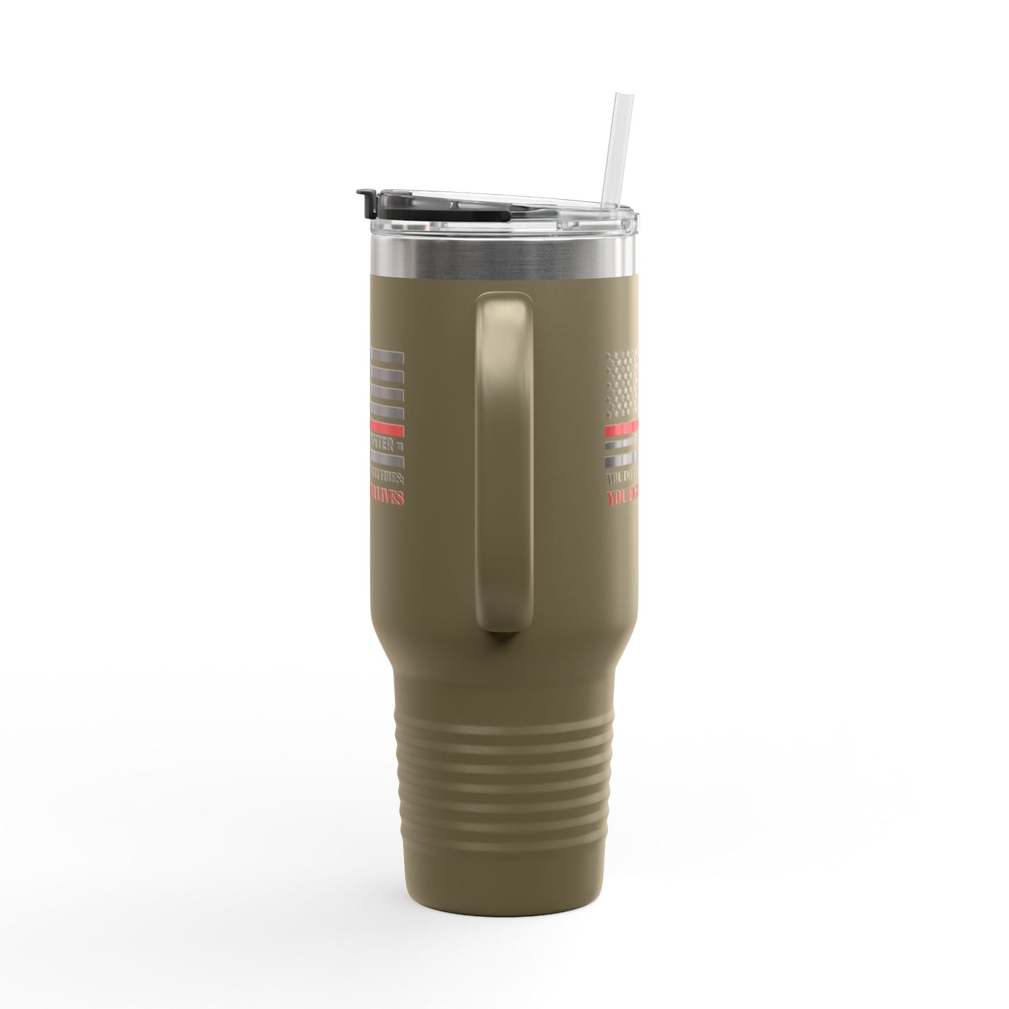 Firefighter Insulated Travel Mug, 40oz – You don’t just fight fires; you fight for lives