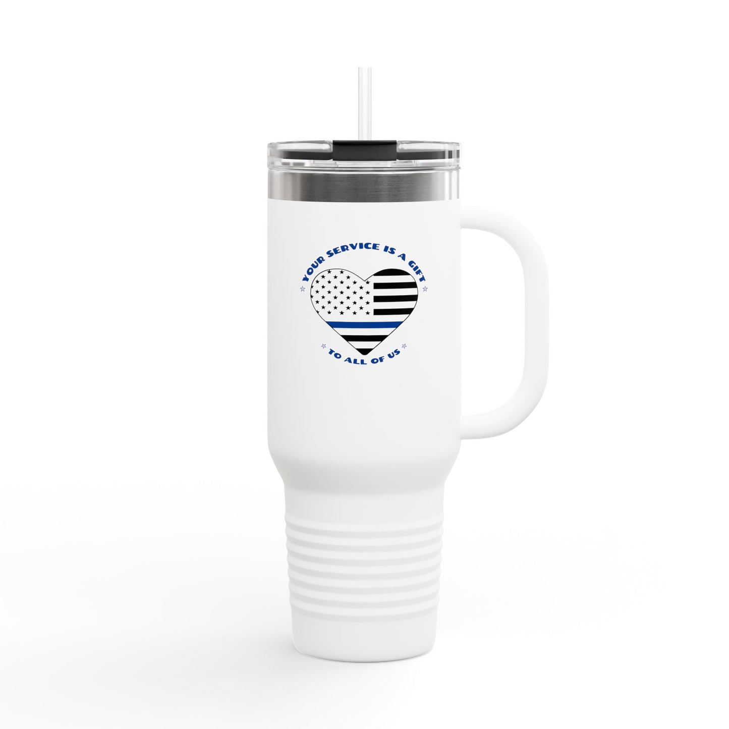 Travel Mug, 40oz Your Service is a Gift to All of Us - Police Appreciation Design